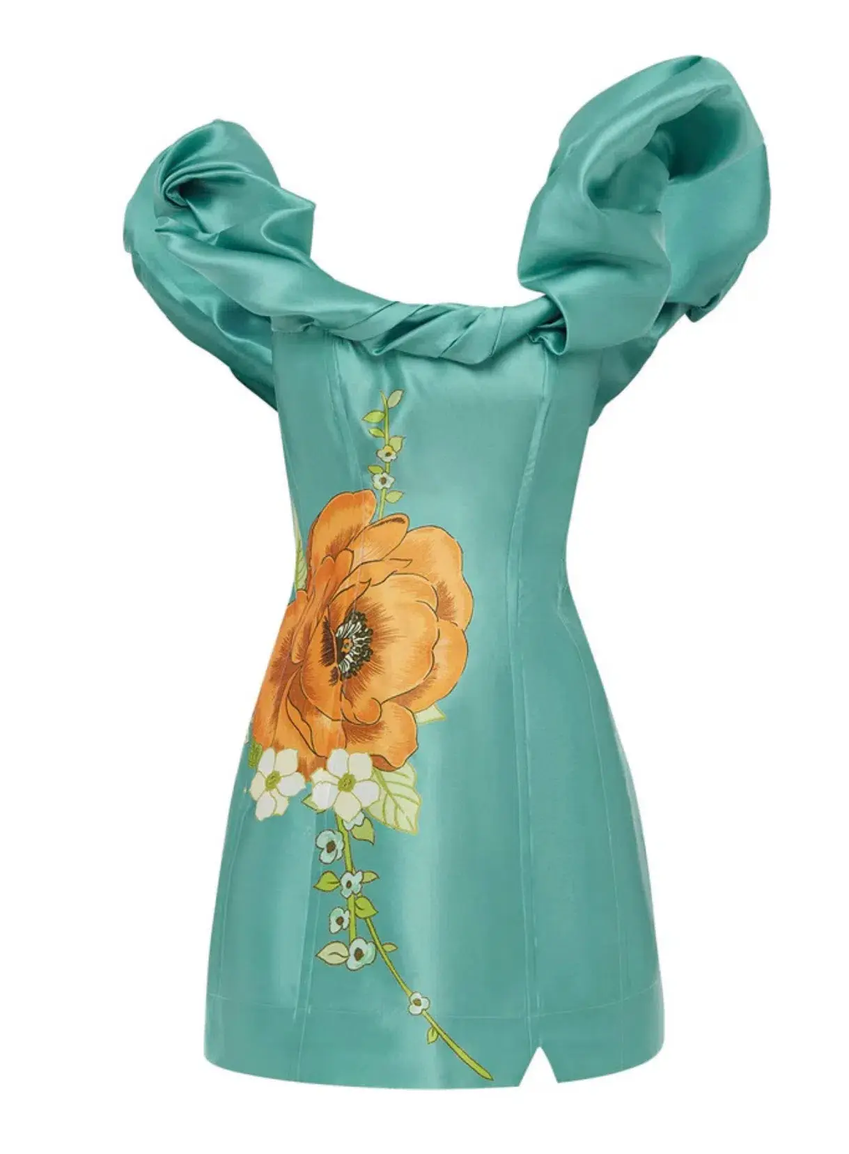 Alemais Regent Mini Dress Jade Green Size 16 - Image 7