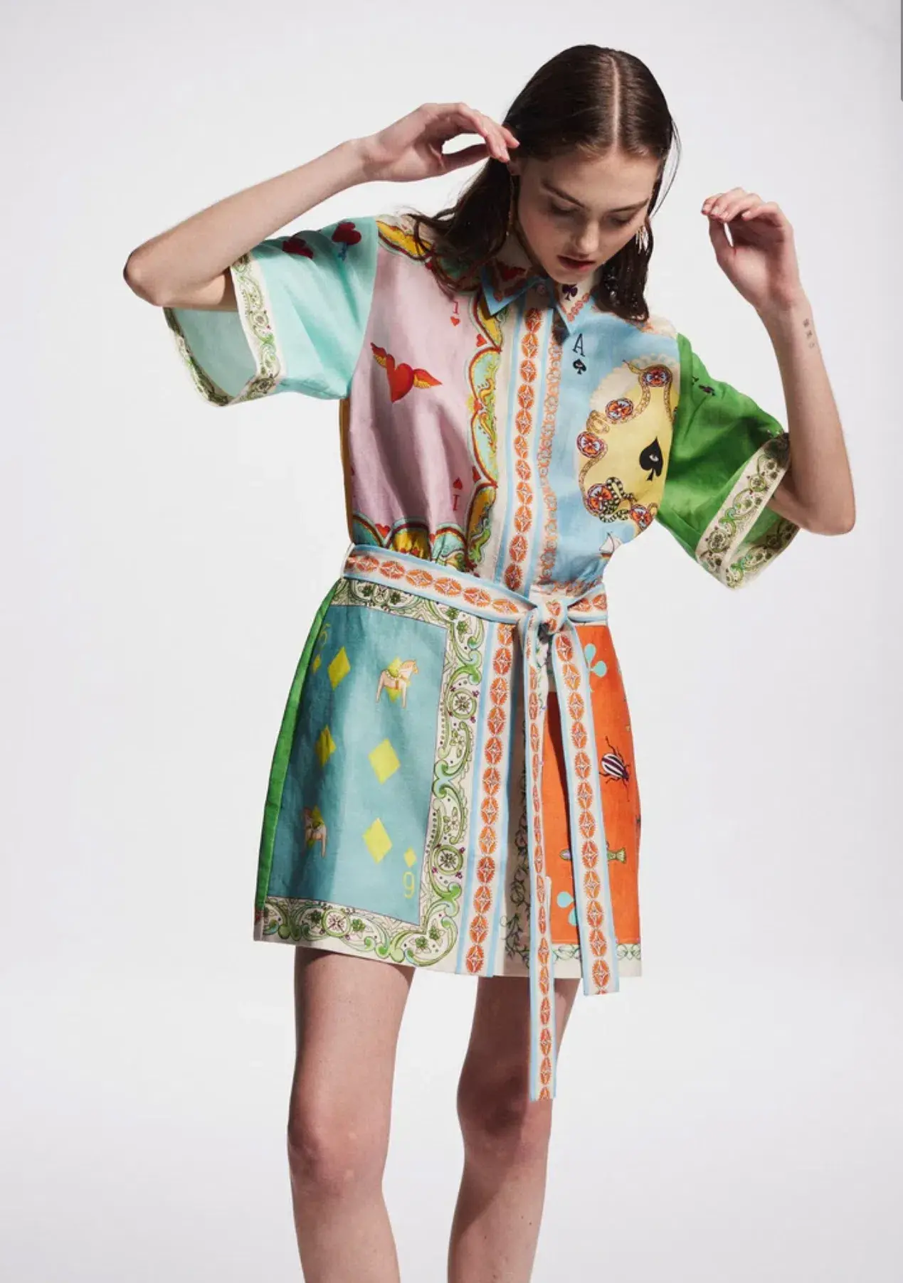 Alemais Rummy Mini Dress Multi Size 16 - Image 4