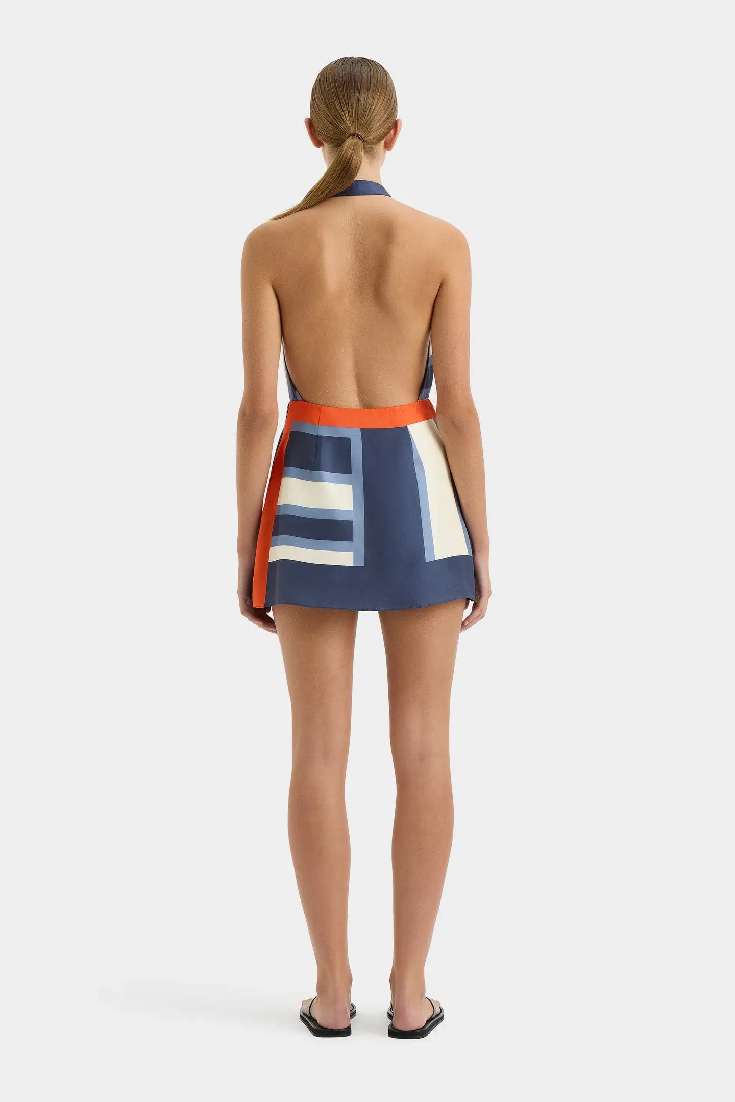 Sir The Label Dazed Wrap Halter Mini Dress Studio Print Size 3 / AU 12 - Image 3