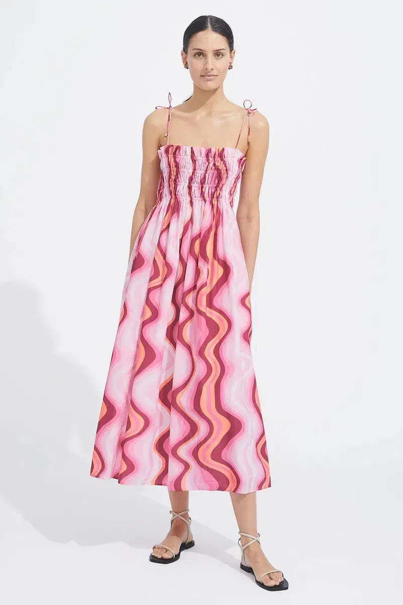 Steele Mirabella Midi Dress Groovy Print Size L / AU 12 - Image 1