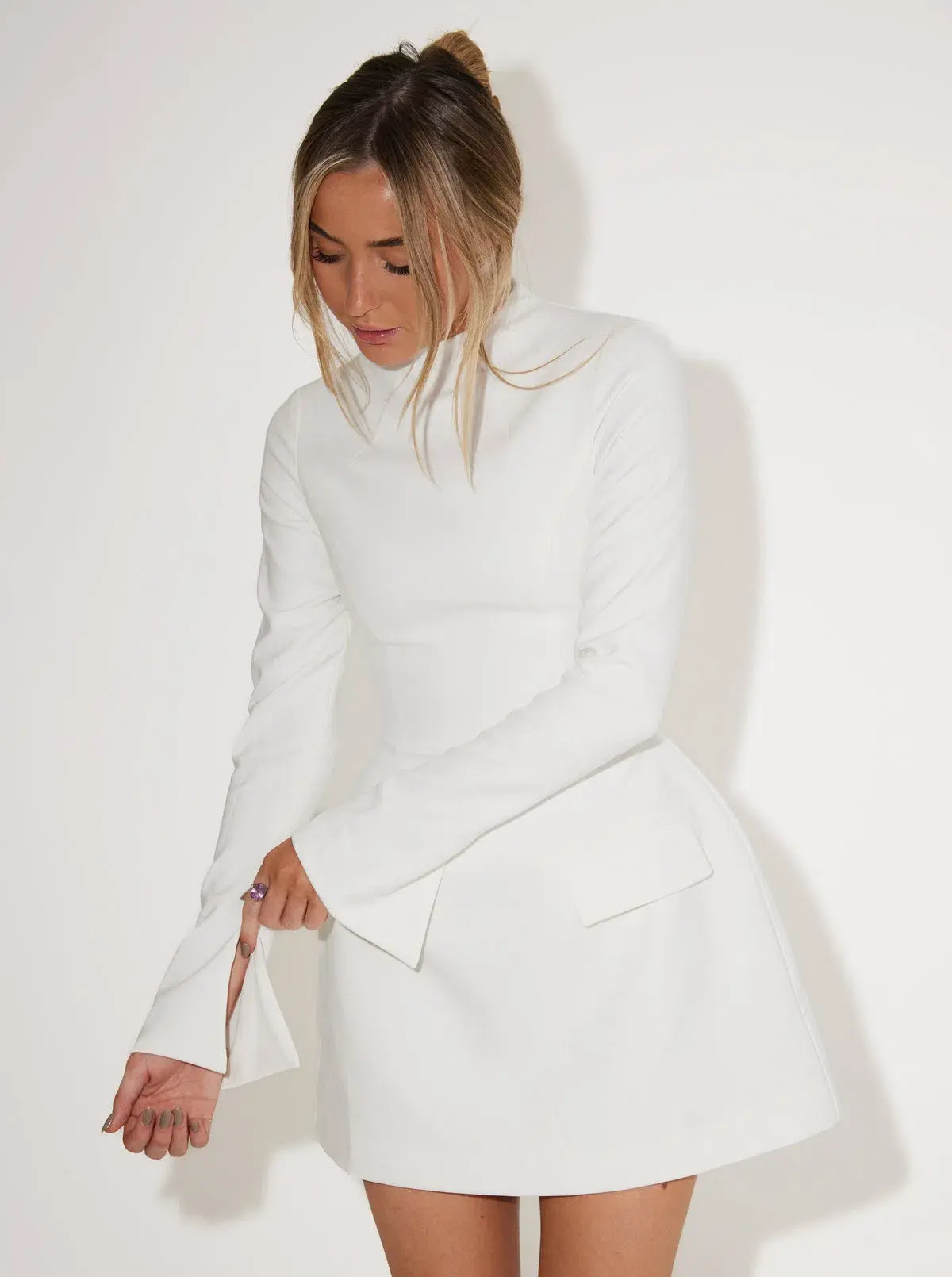 Odd Muse The Ultimate Muse Split Sleeve Mini Dress White Size 6 - Image 2