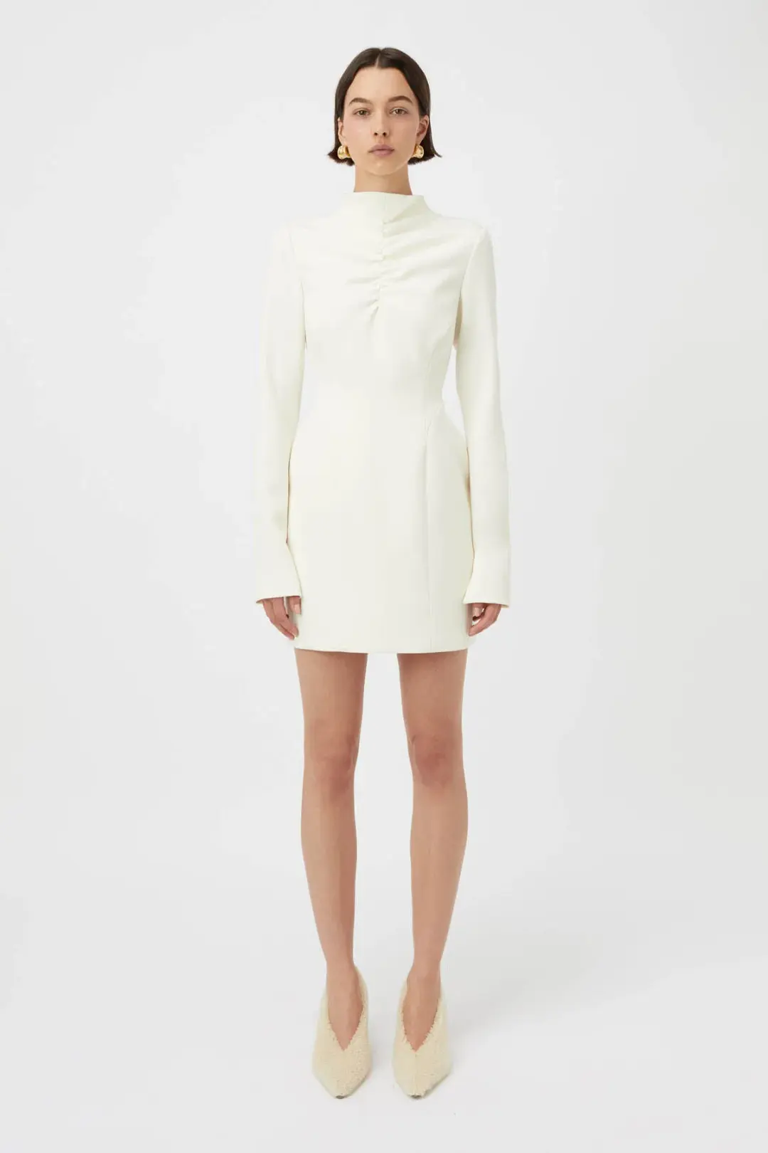 Camilla and Marc The Portico Mini Dress Cream Size 10  for rent on The Volte - main image