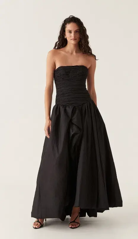 Aje Violette Bubble Hem Maxi Dress Black Size 8 - Image 4
