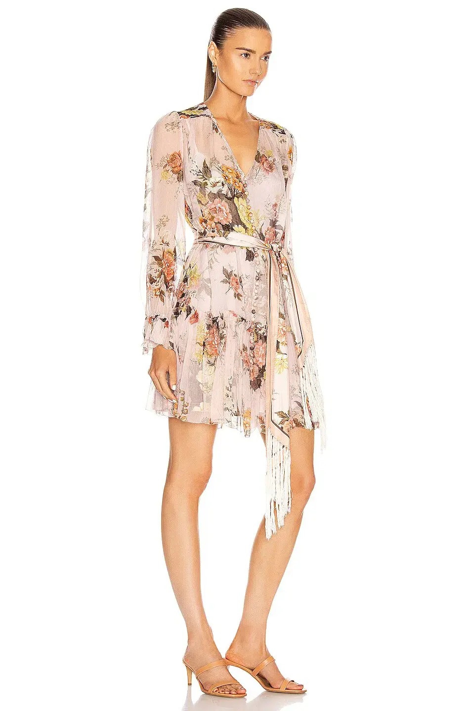 Zimmermann Brightside silk Mini Dress, Blush, Size 2 (AU 12) - Image 2