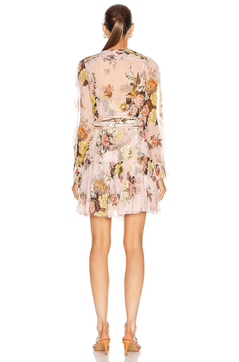 Zimmermann Brightside silk Mini Dress, Blush, Size 2 (AU 12) - Image 3
