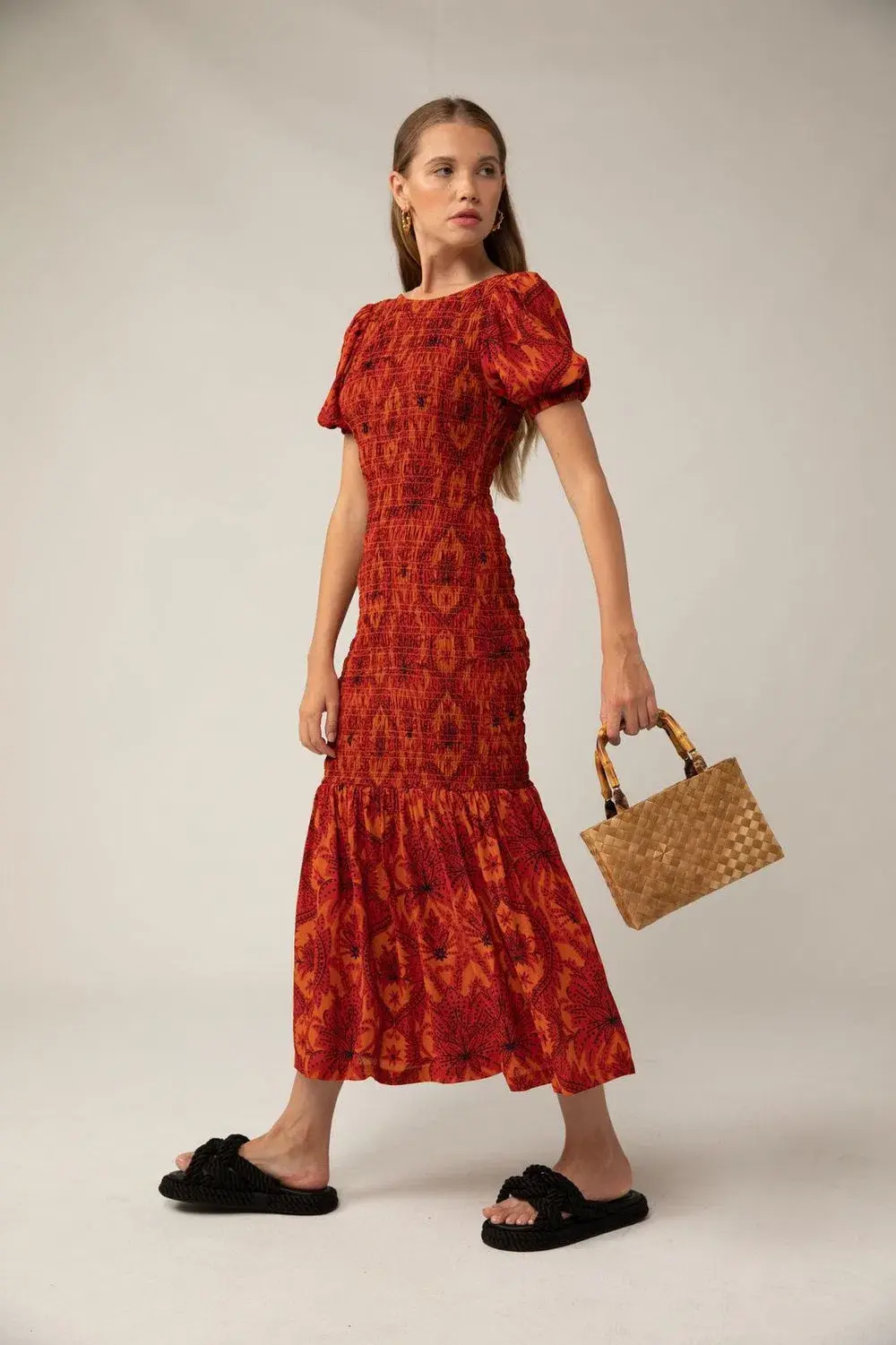 Rue Stiic Isabella Maxi Dress Red Size M/AU 10  - Image 2