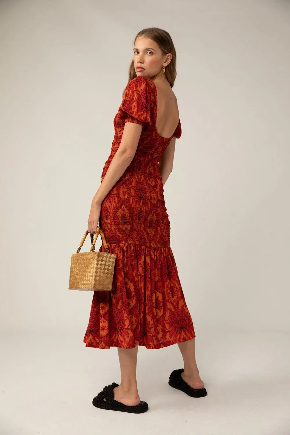 Rue Stiic Isabella Maxi Dress Red Size M/AU 10  - Image 4