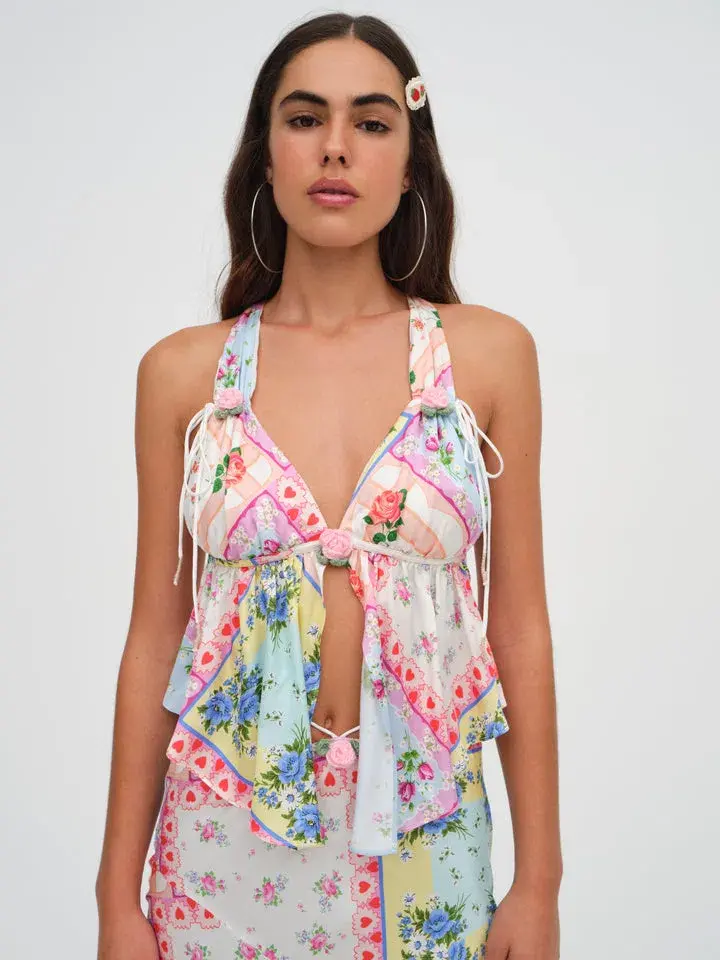 For Love & Lemons Cassandra Two Piece Set Multi Print Size S/au 8  - Image 2