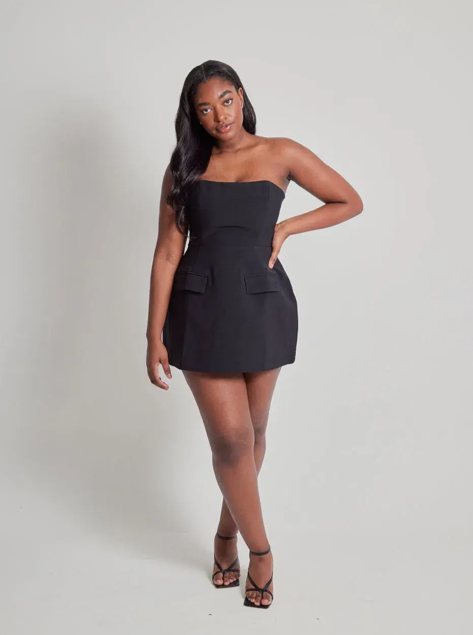 Odd Muse The Ultimate Muse Strapless Mini Dress Black Size 14 - Image 6