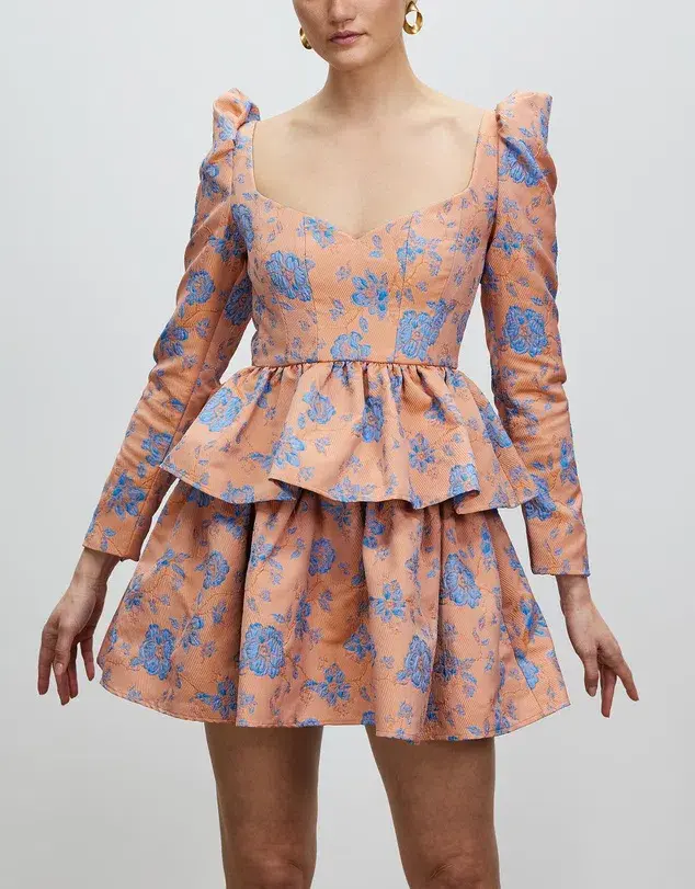 Nicola Finetti Lolly Mini Dress Multi Floral Size 10 - Image 2