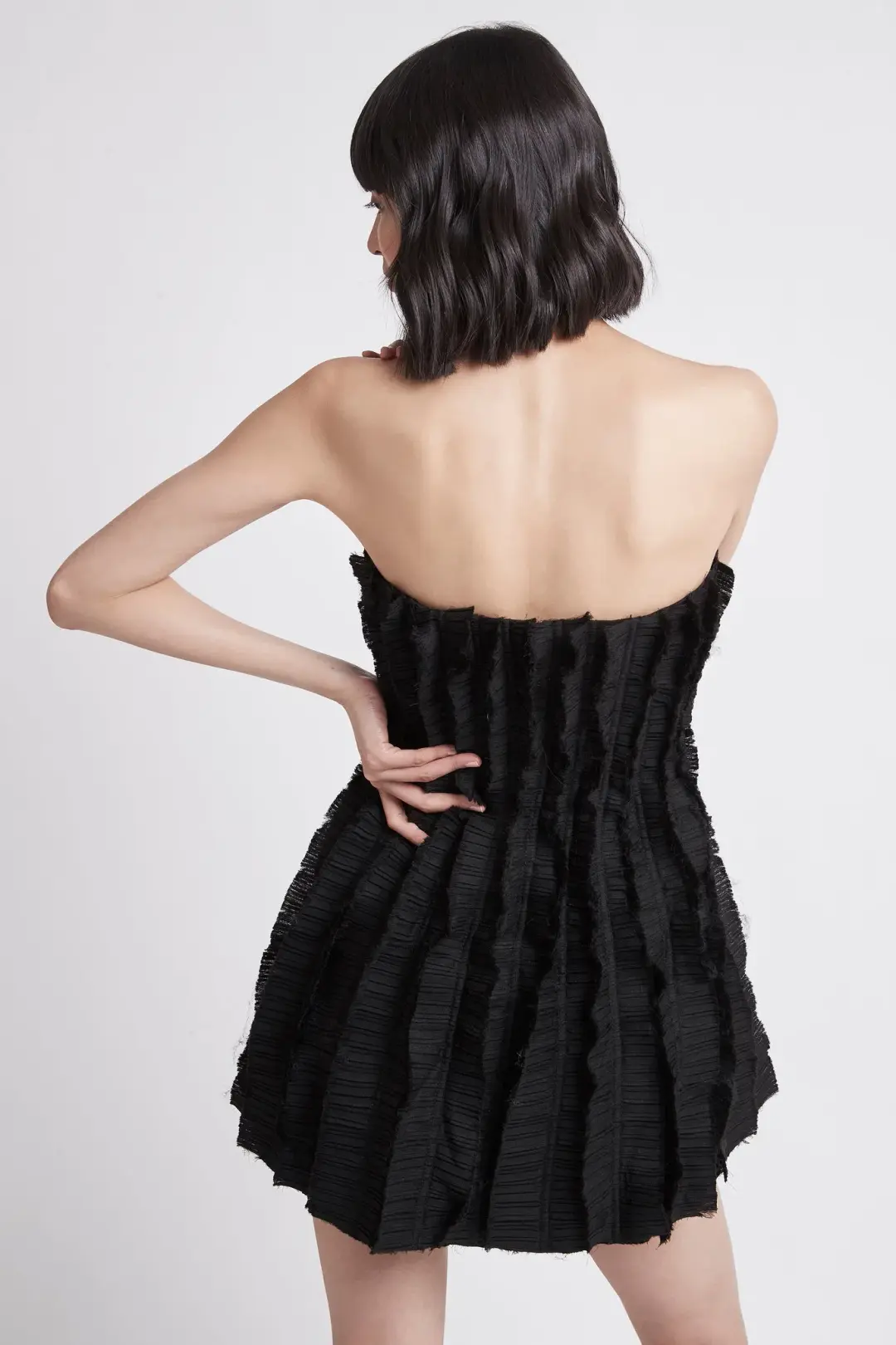 Aje Hybrid Sleeveless Mini Dress Black Size 10 for rent on The Volte - main image