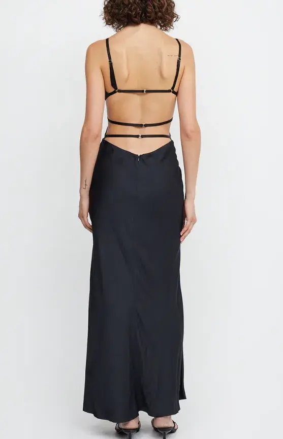 Bec & Bridge Diamond Days Strap Maxi Dress Black Size 6 - Image 3