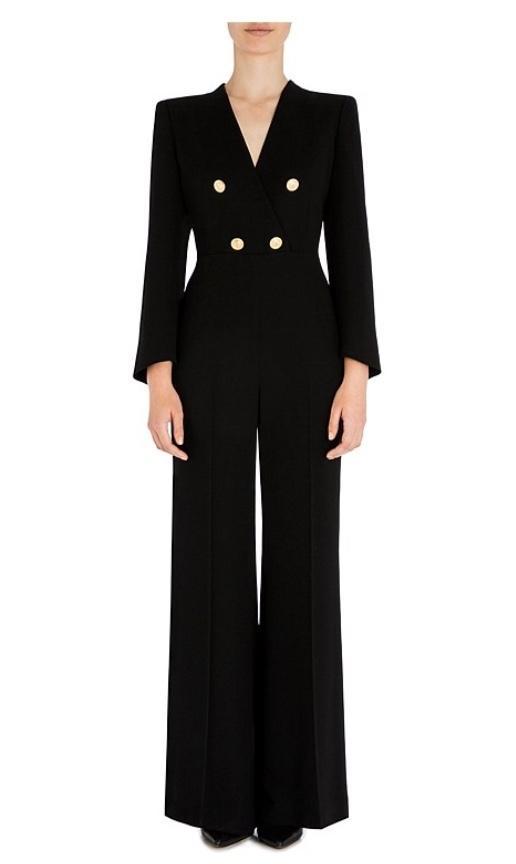 Carla Zampatti Onyx Military Precision Jumpsuit Black Size 12 for rent on The Volte - main image