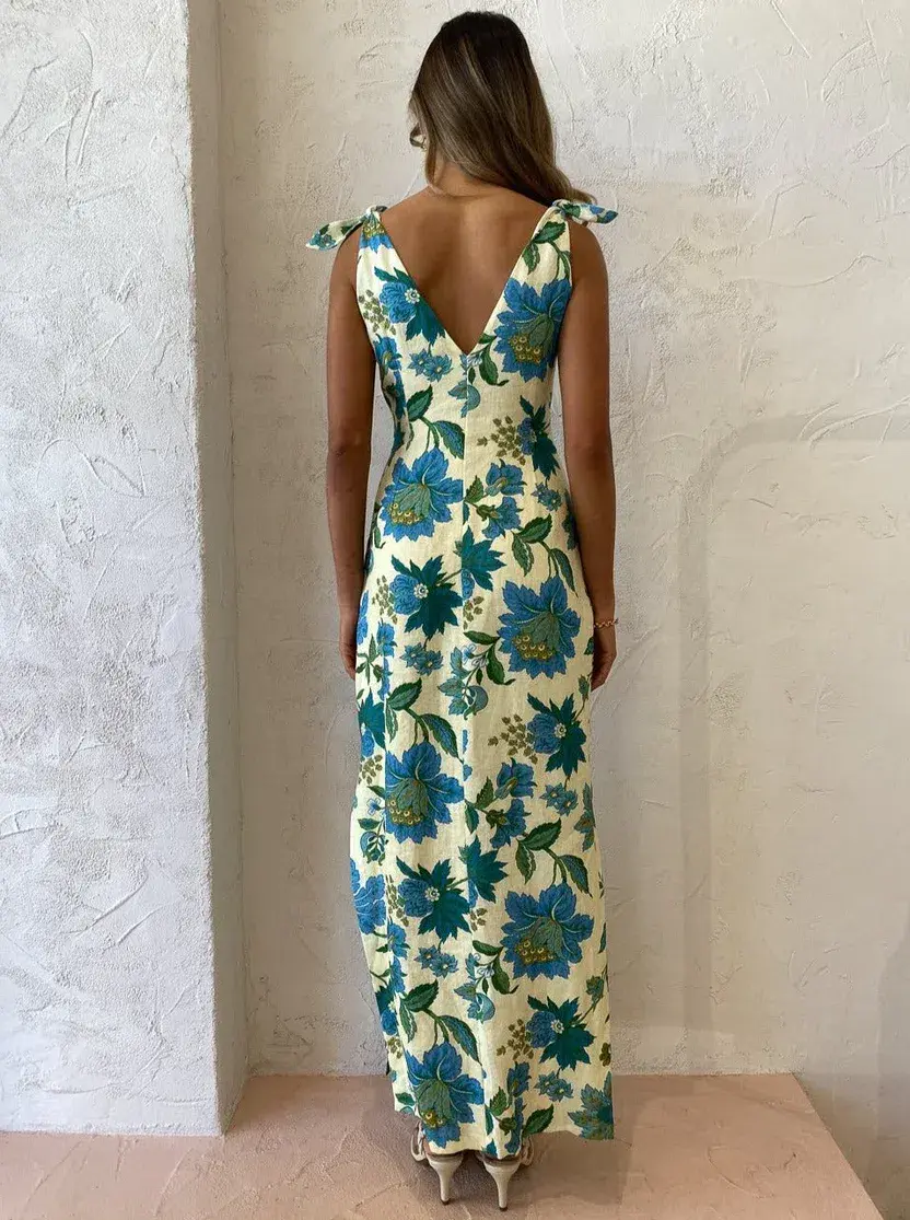 Sir the Label Alexandre Tie Midi Dress Floral Size 3 / AU 12 - Image 5