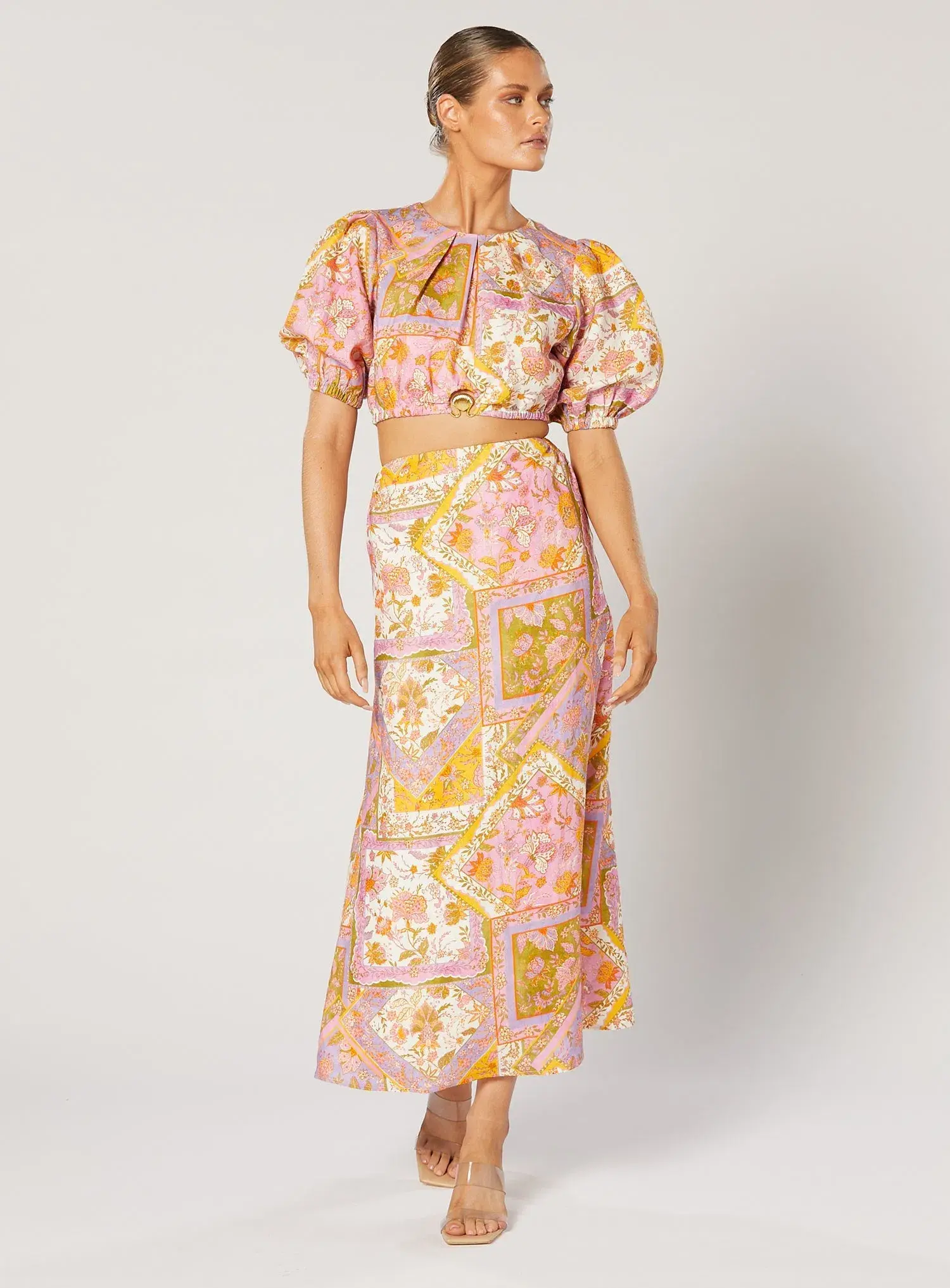 Winona Harlan Shell Top and Skirt Set Floral Size S / AU 8 - Image 1