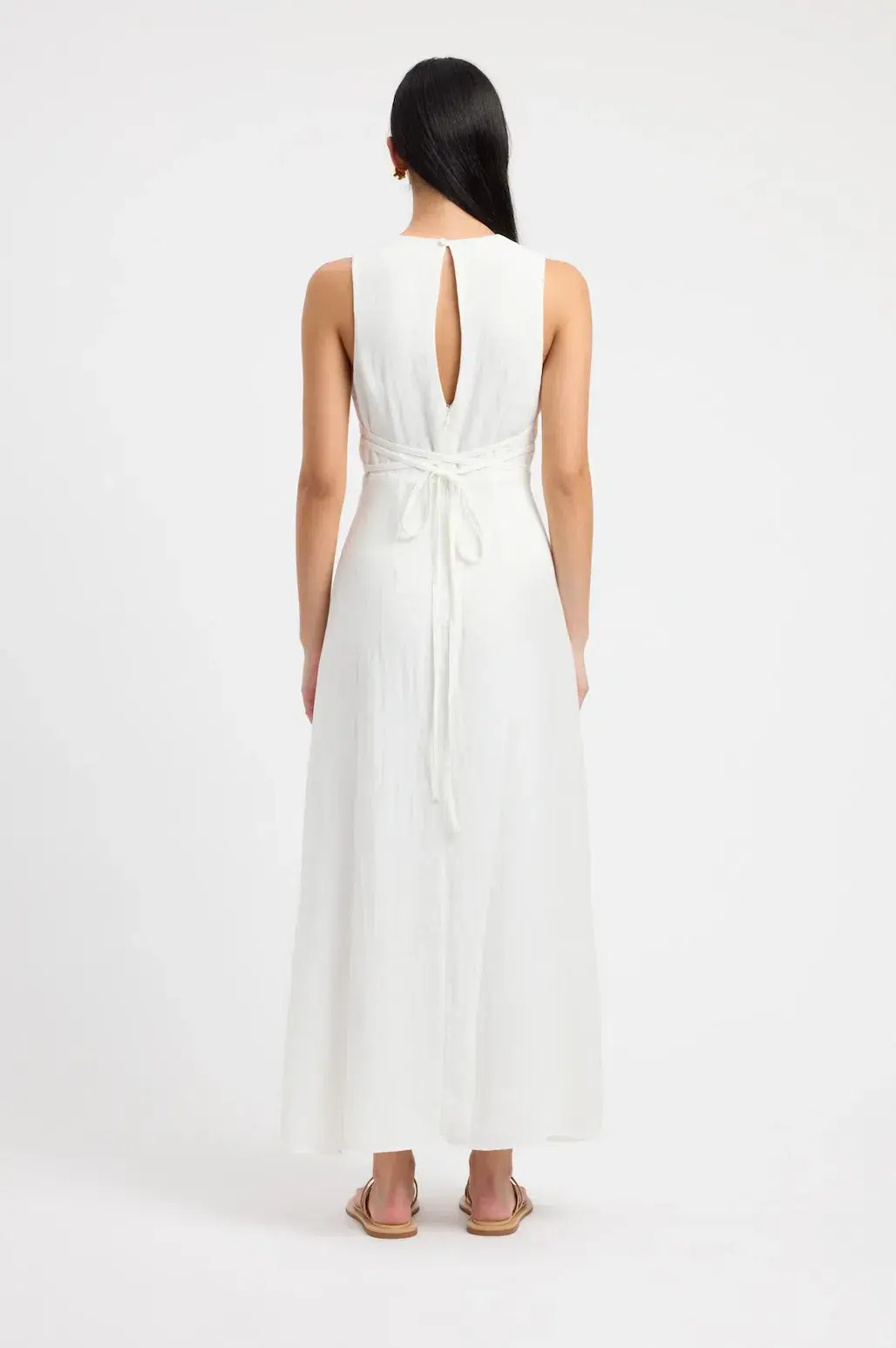 Kookai Hayman Deep Vee Dress White Size S / AU 8 - Image 2