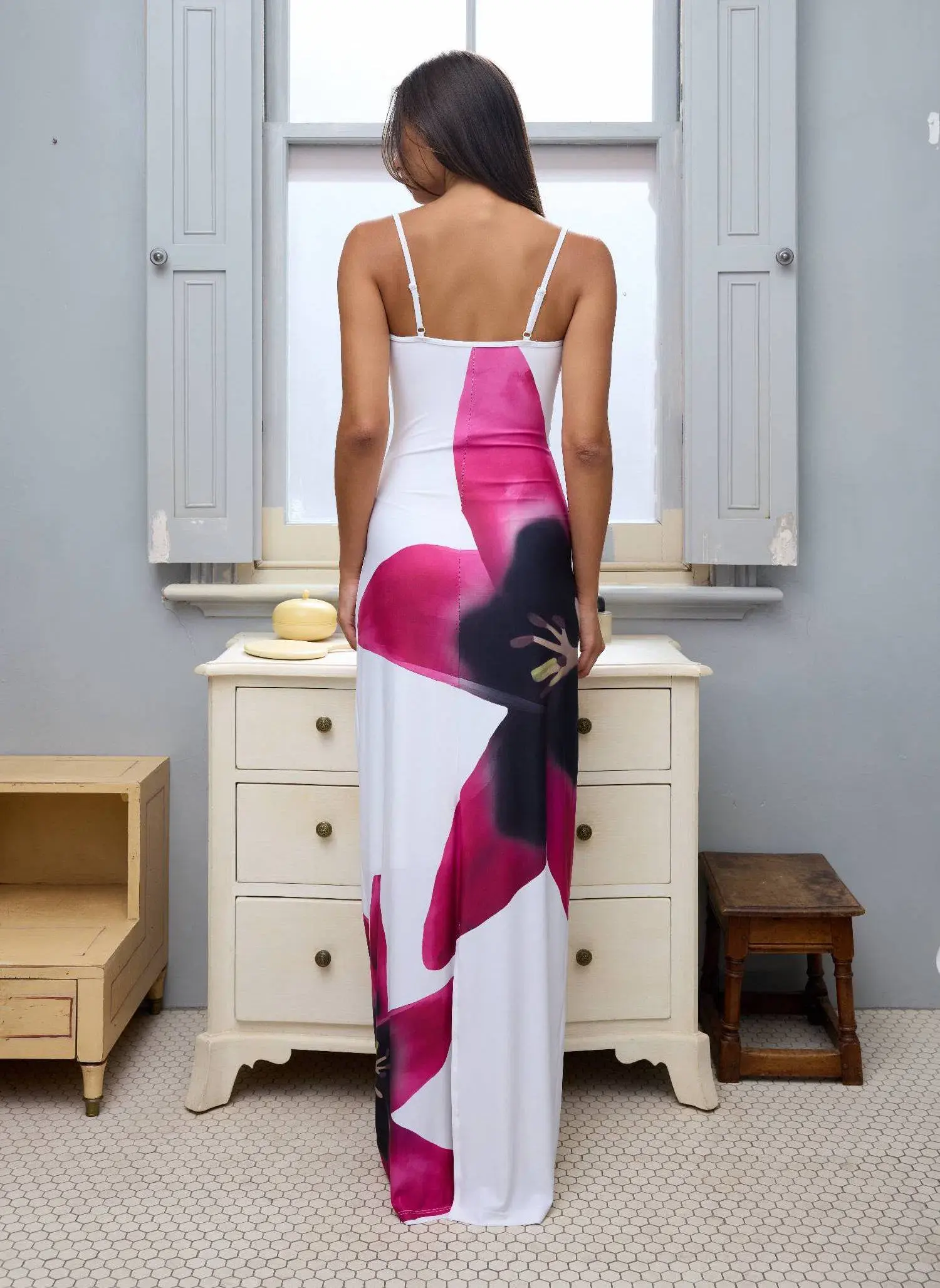 With Harper Lu Slip Dress Pearl Lily Floral Size M / AU 10 - Image 2
