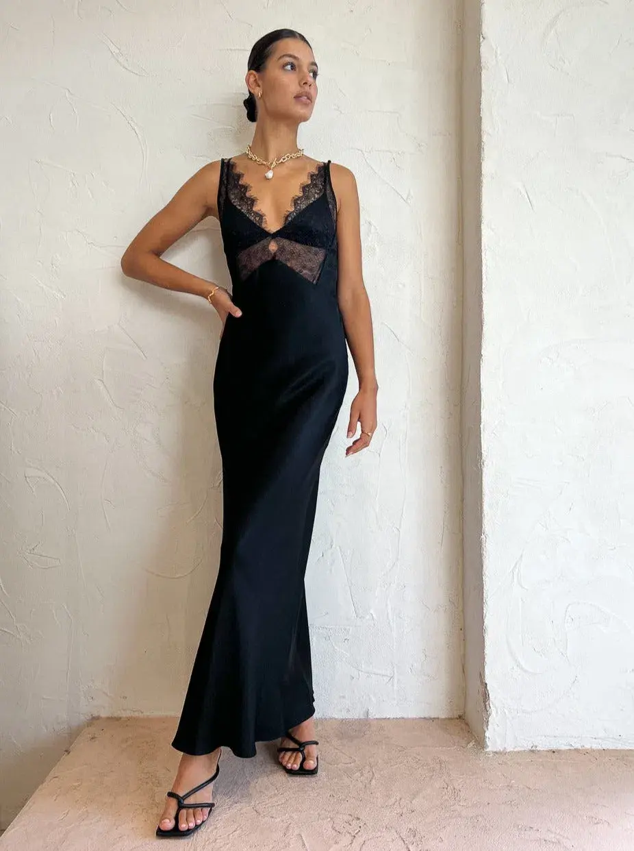 Bec & Bridge Lucille Lace Maxi Dress Black Size S / AU 8 - Image 1