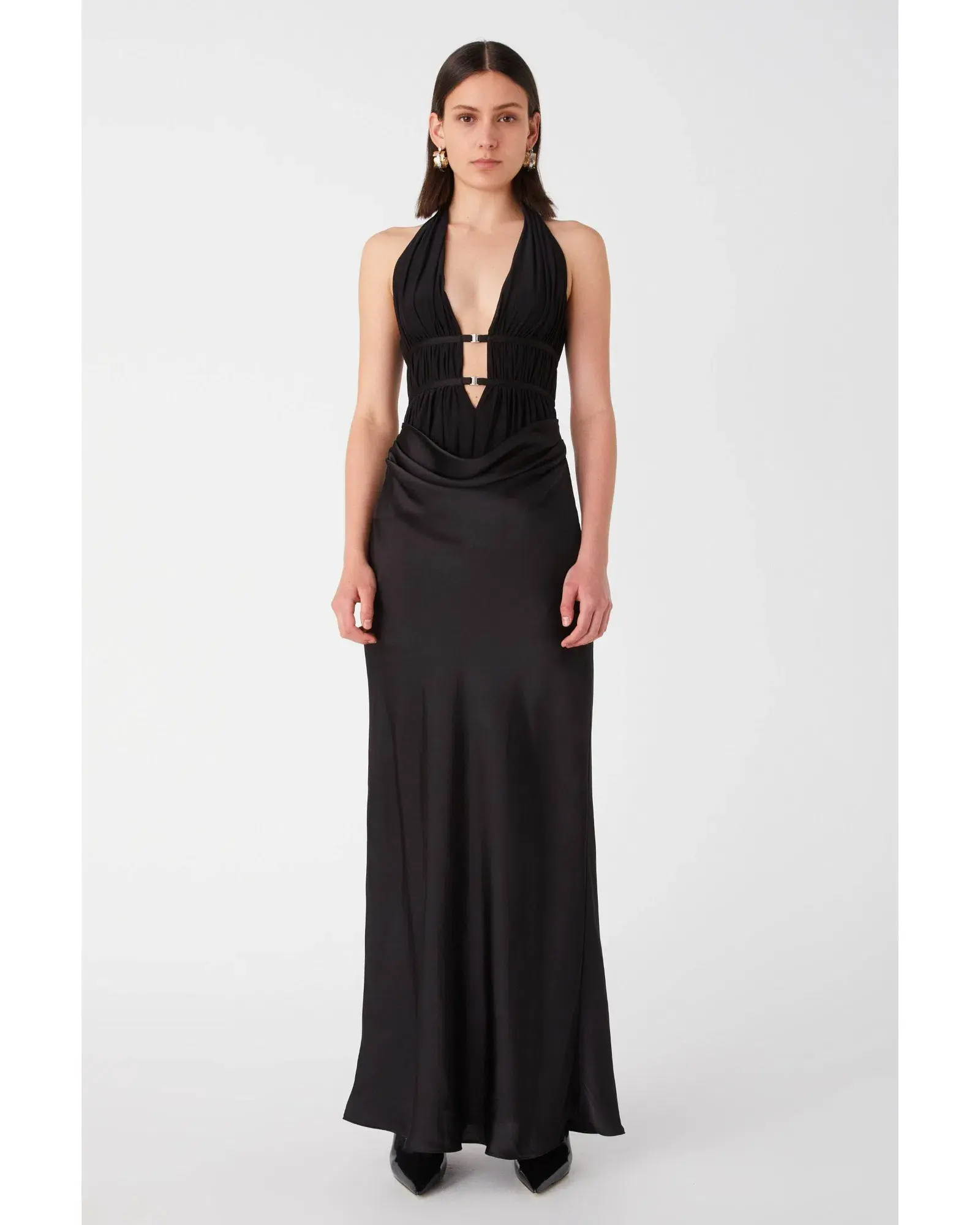 Misha Celine Maxi Dress Black Size 8 - Image 1