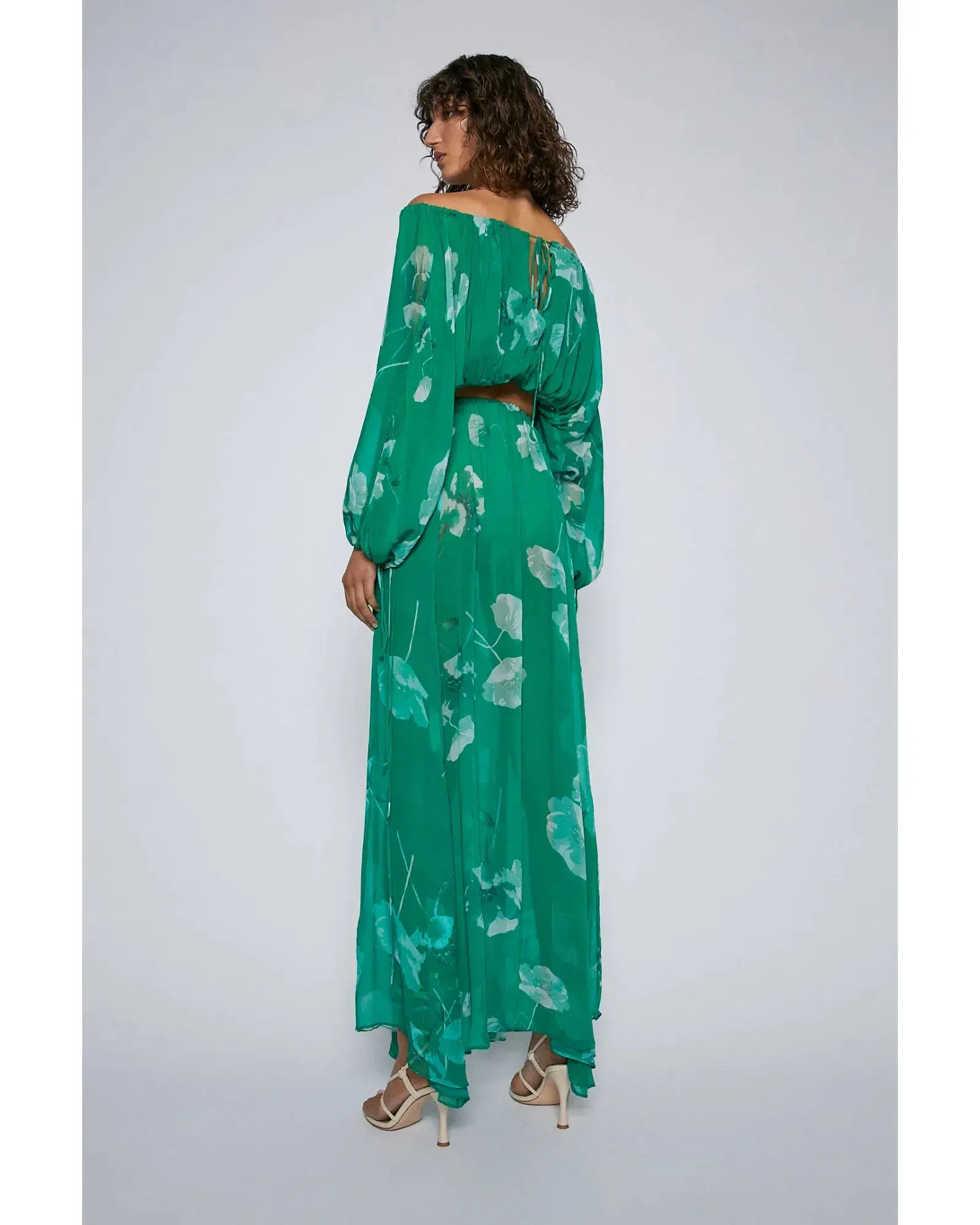 Scanlan Theodore Georgette Floral Set Kelly Green Size AU 8 - Image 4
