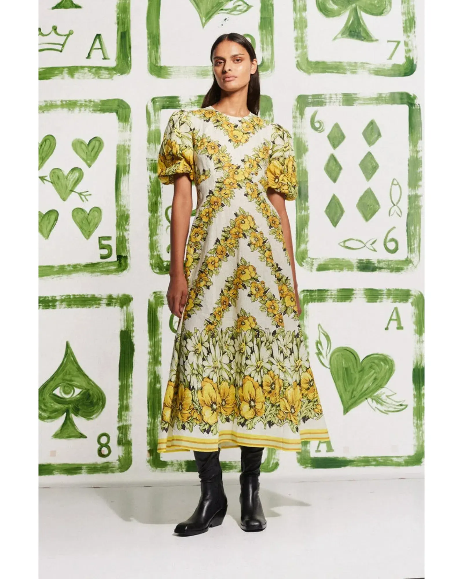 Alemais Gisela Midi Dress Print Size AU 8 - Image 1