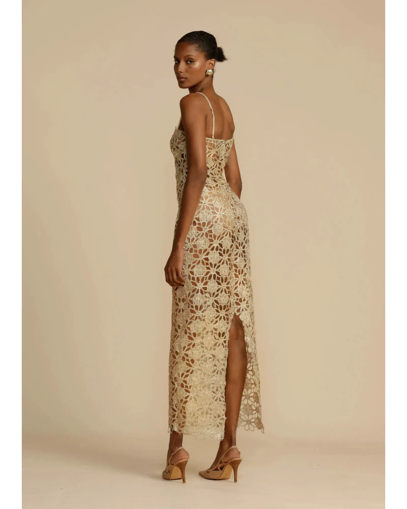 Arcina Ori Kendra Maxi Dress Gold Size XL / AU 14  - Image 3