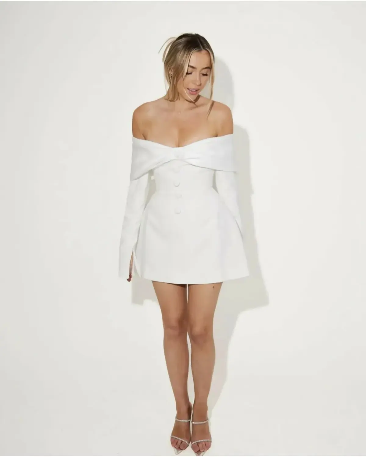 Odd Muse The Ultimate Muse Bow Mini Dress White Size 6 - Image 1