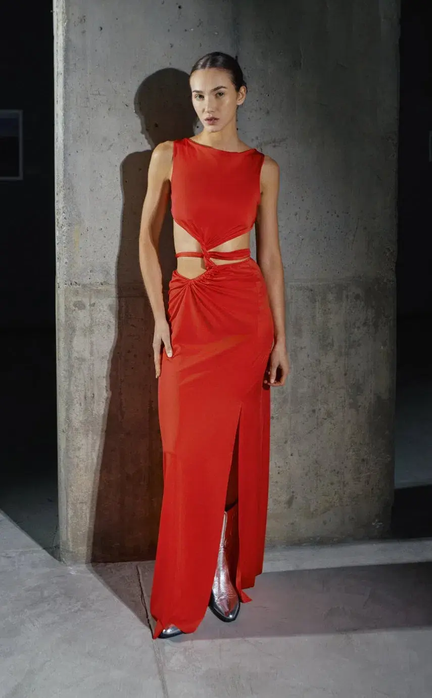 Baobab Ada Maxi Dress Red Size S / AU 8 - Image 1