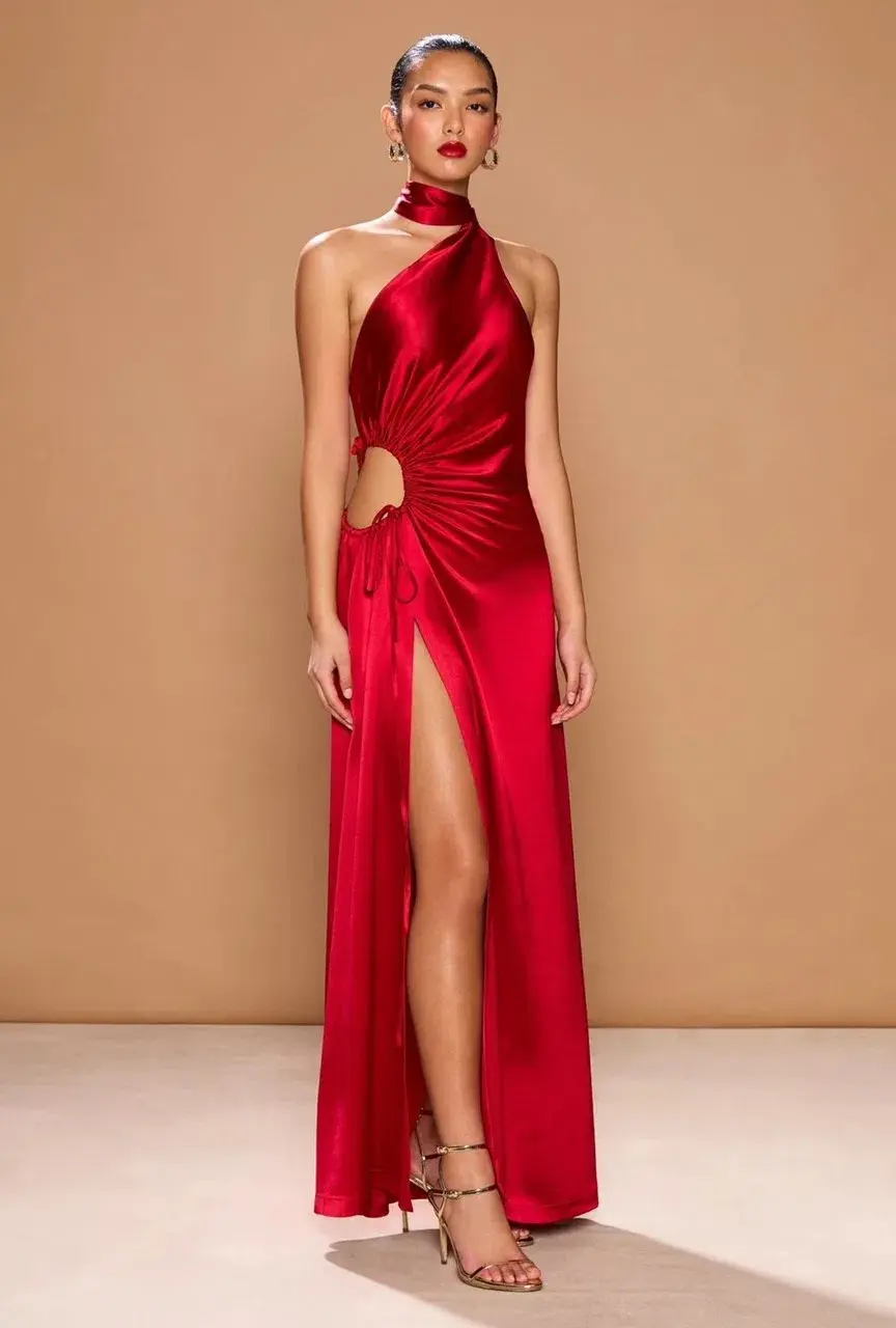 Sonya Moda Alia Dress in Sorrento Red Size 16 for rent on The Volte - main image