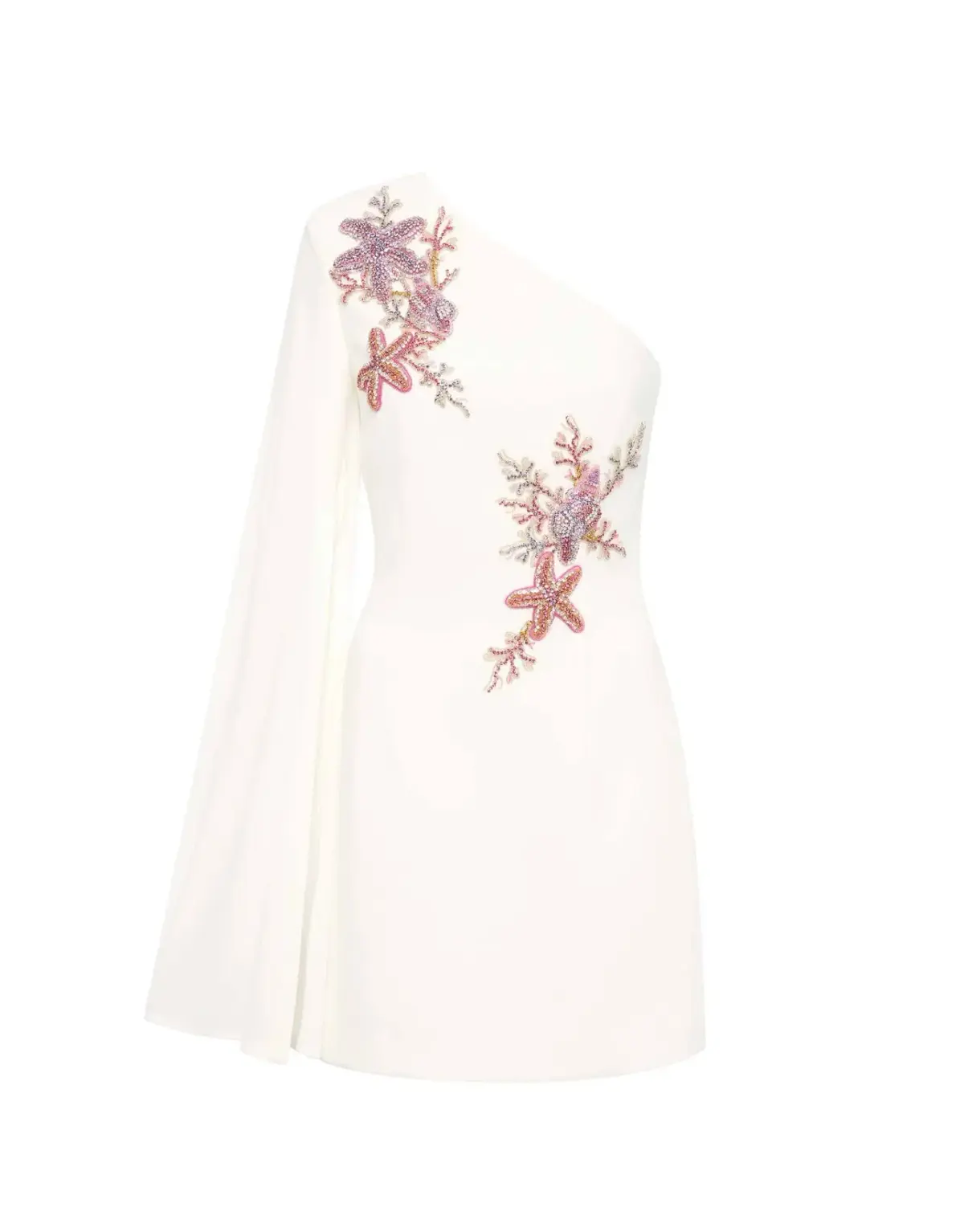 Rebecca Vallance Chantara One Shoulder Mini Dress Ivory Size 10 - Image 6