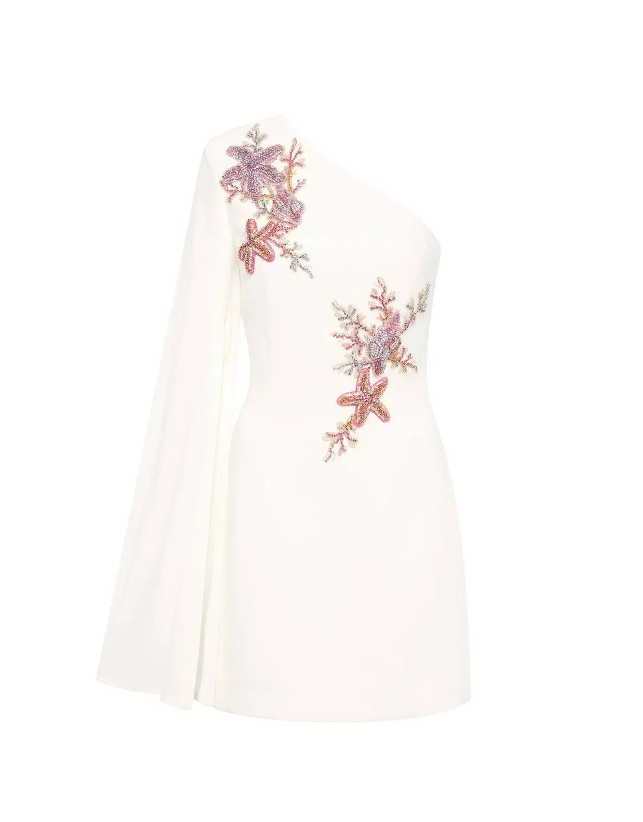 Rebecca Vallance Chantara One Shoulder Mini Dress Ivory Size 10 - Image 6