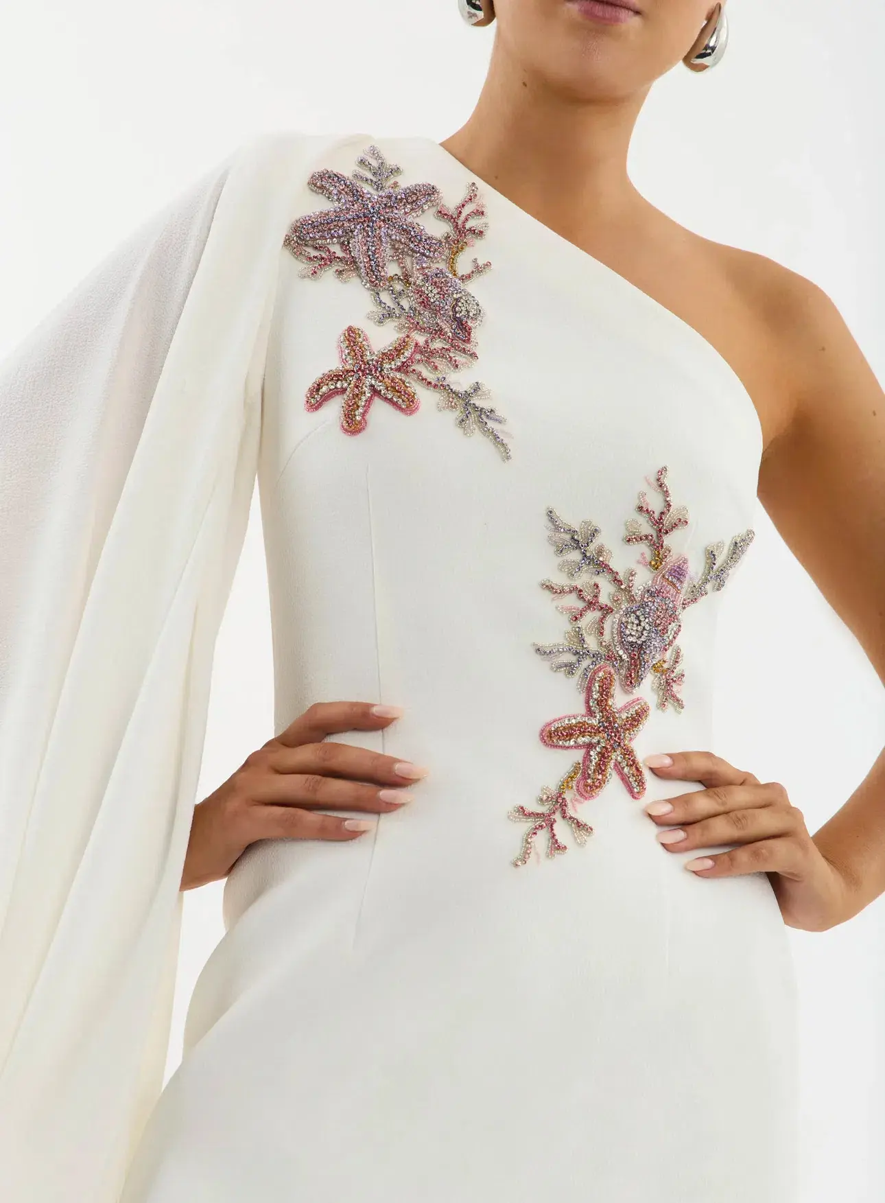 Rebecca Vallance Chantara One Shoulder Mini Dress Ivory Size 10 - Image 3