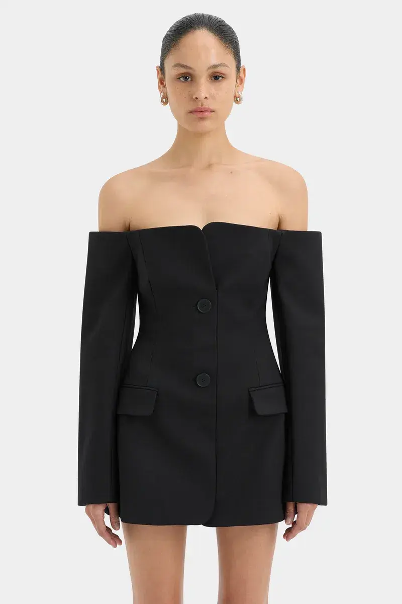 Sir The Label Sandrine Tailored Mini Dress Black Size 3 / AU 12 - Image 4