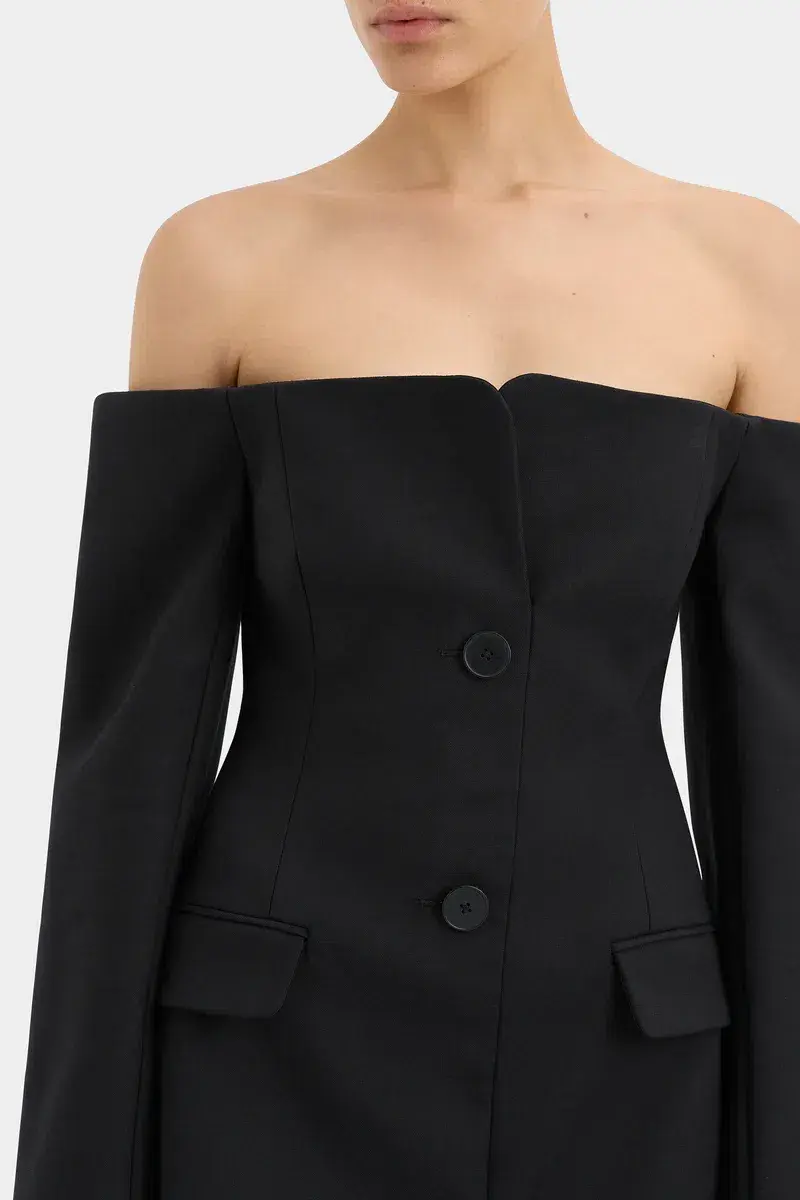 Sir The Label Sandrine Tailored Mini Dress Black Size 3 / AU 12 - Image 5