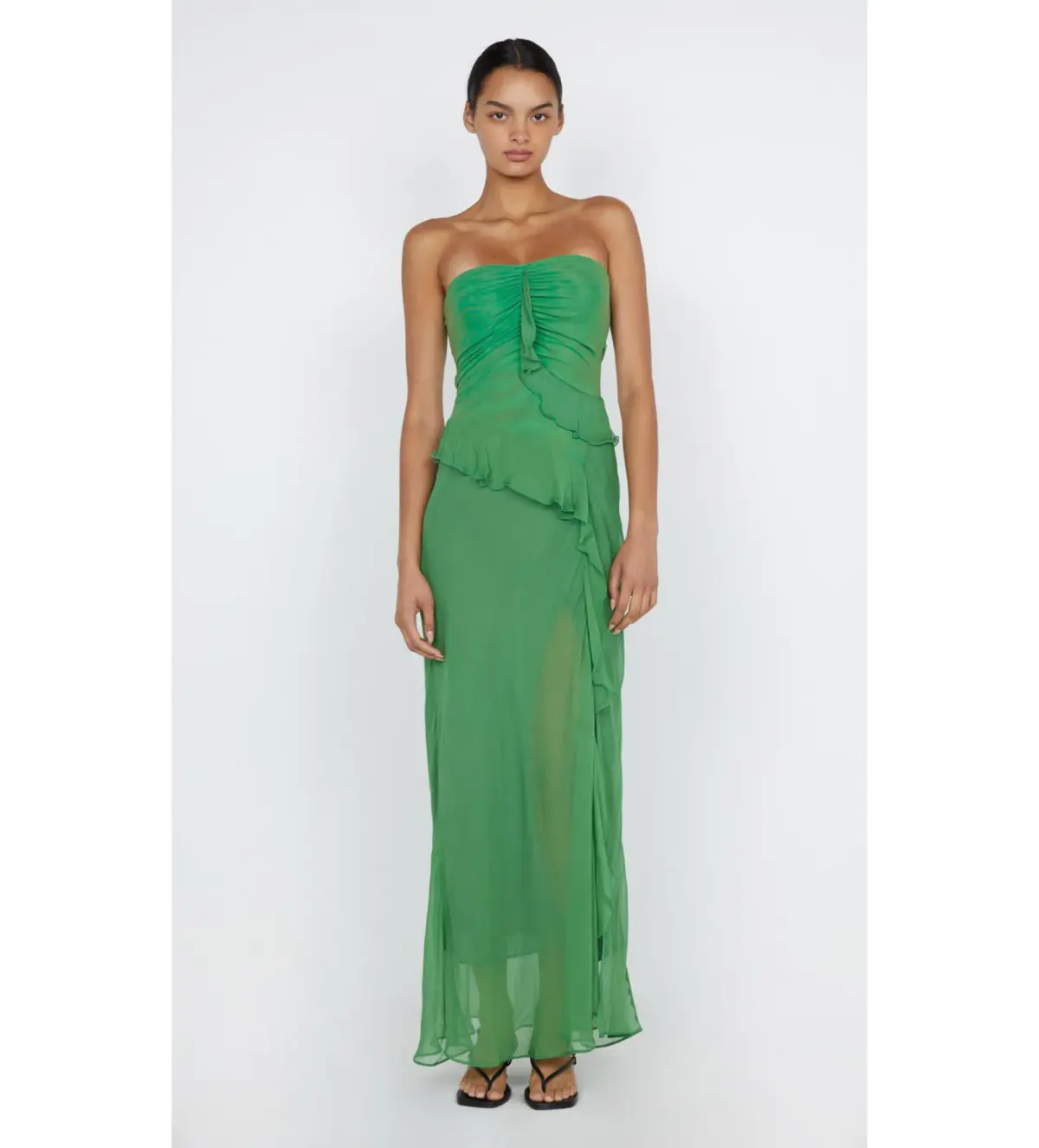Bec & Bridge Maresca Strapless Dress Green Apple Size 6 - Image 1