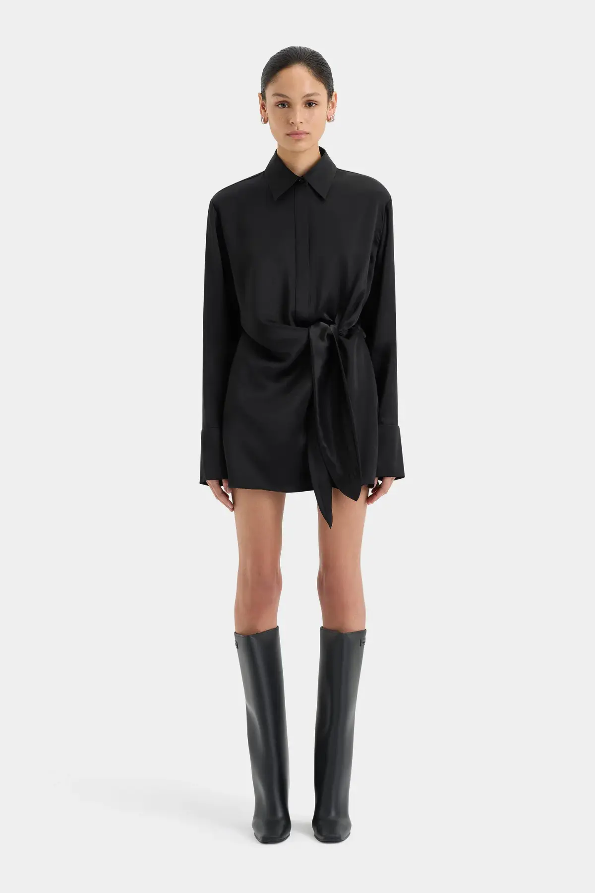 Sir the label Sorrento Shirt Dress Black Size AU 8  - Image 1
