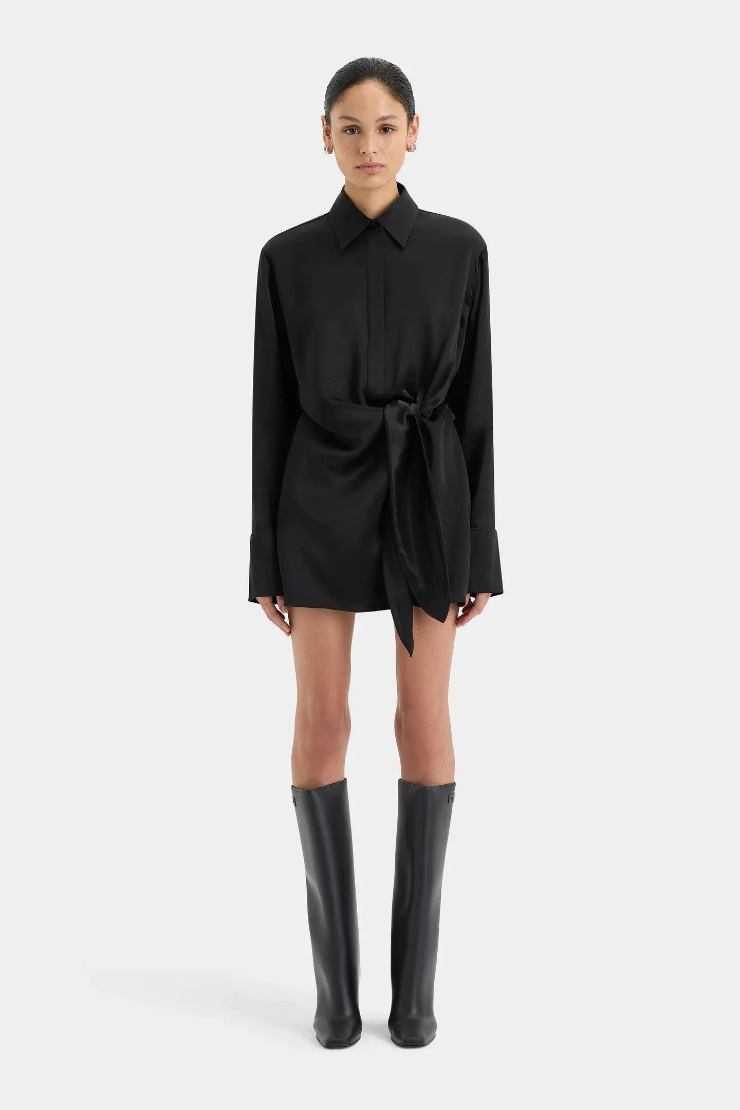 Sir the label Sorrento Shirt Dress Black Size AU 8  - Image 1