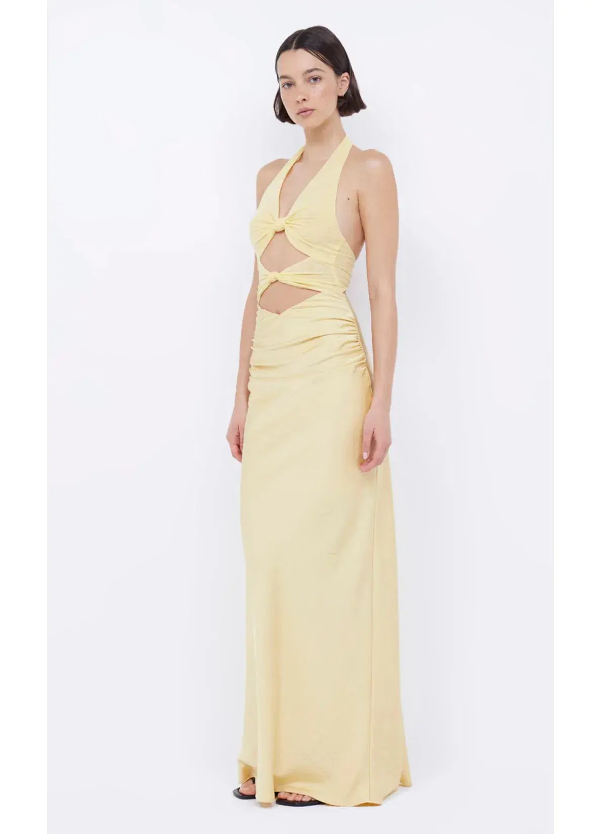 Bec & Bridge Solare Halter Dress Citrus Yellow Size S/AU 8 - Image 2