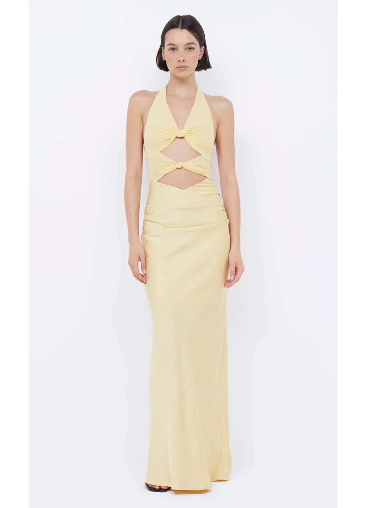 Bec & Bridge Solare Halter Dress Citrus Yellow Size S/AU 8 - Image 1