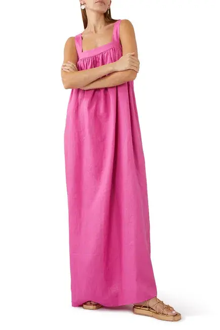 Oroton Bow Detail Sundress Fuchsia Pink Size AU 8 for rent on The Volte - main image