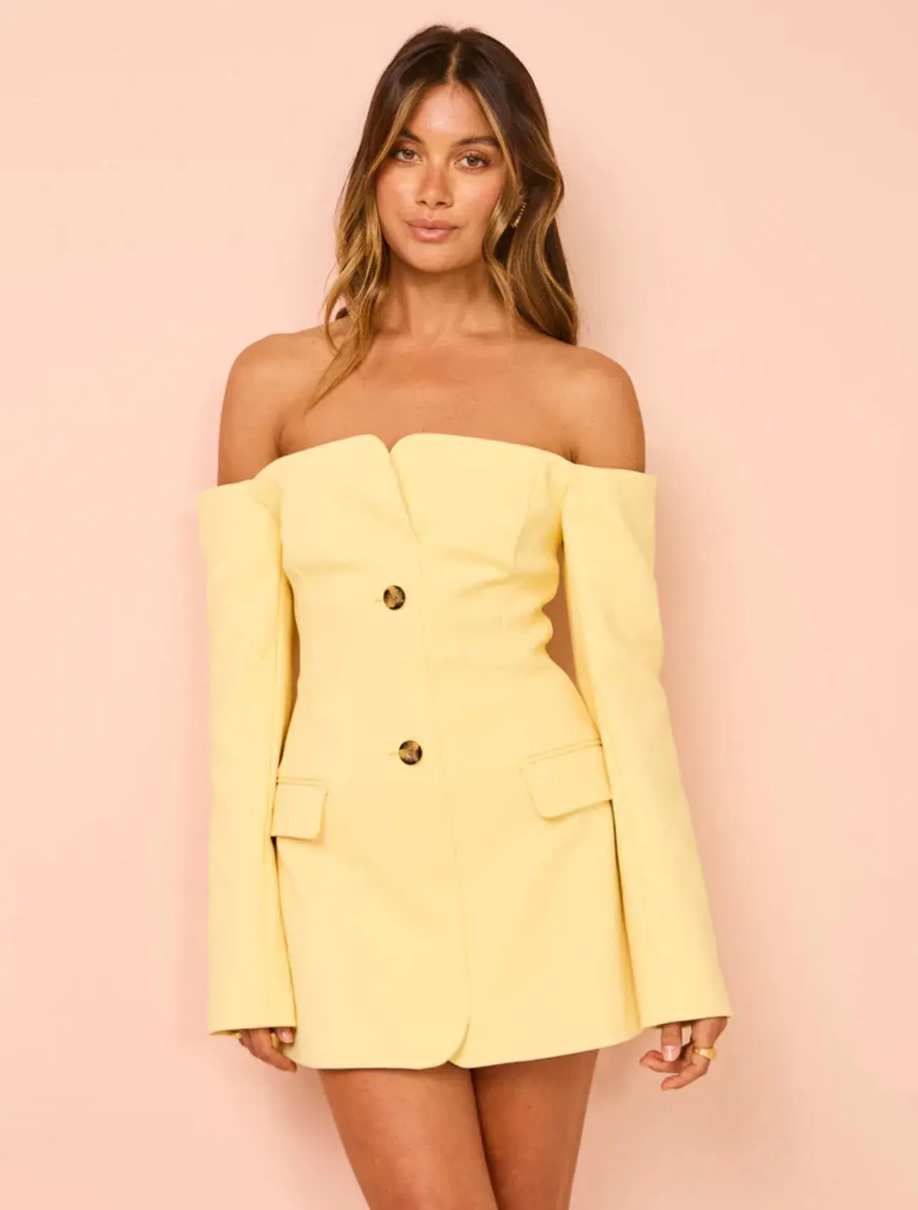 Sir the Label Sandrine Tailored Mini Dress Limone Size 1 / AU 8 - Image 2