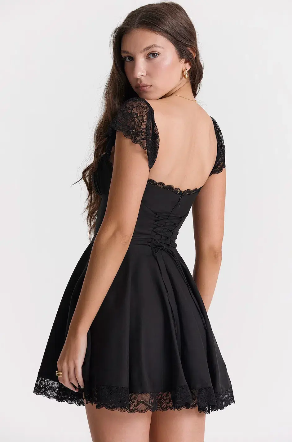 House of CB Kaia A-Line Mini Dress Black Size XS / AU 6 - Image 3