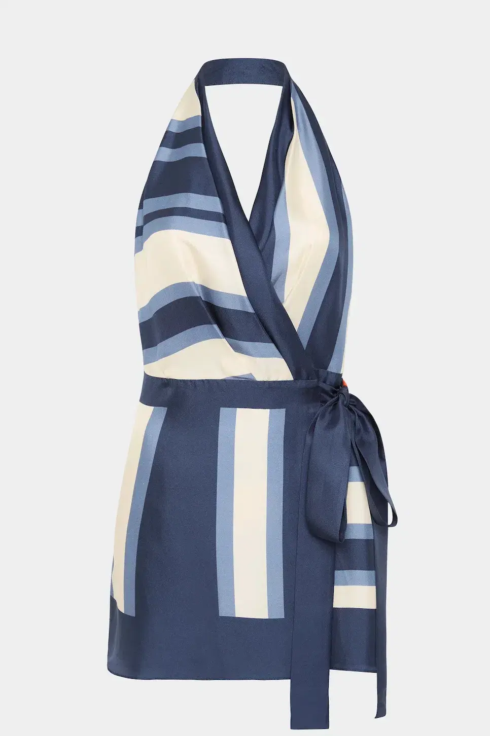 Sir The Label Dazed Wrap Halter Mini Dress Blue Studio Print Size 1 / AU 6-8 - Image 7