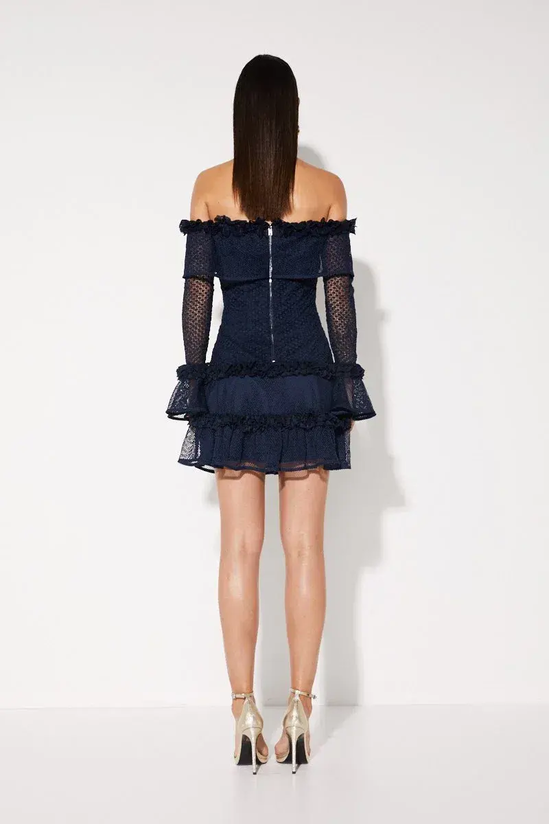 Mossman Mood Swing Mini Dress Navy Size 6 for rent on The Volte - main image