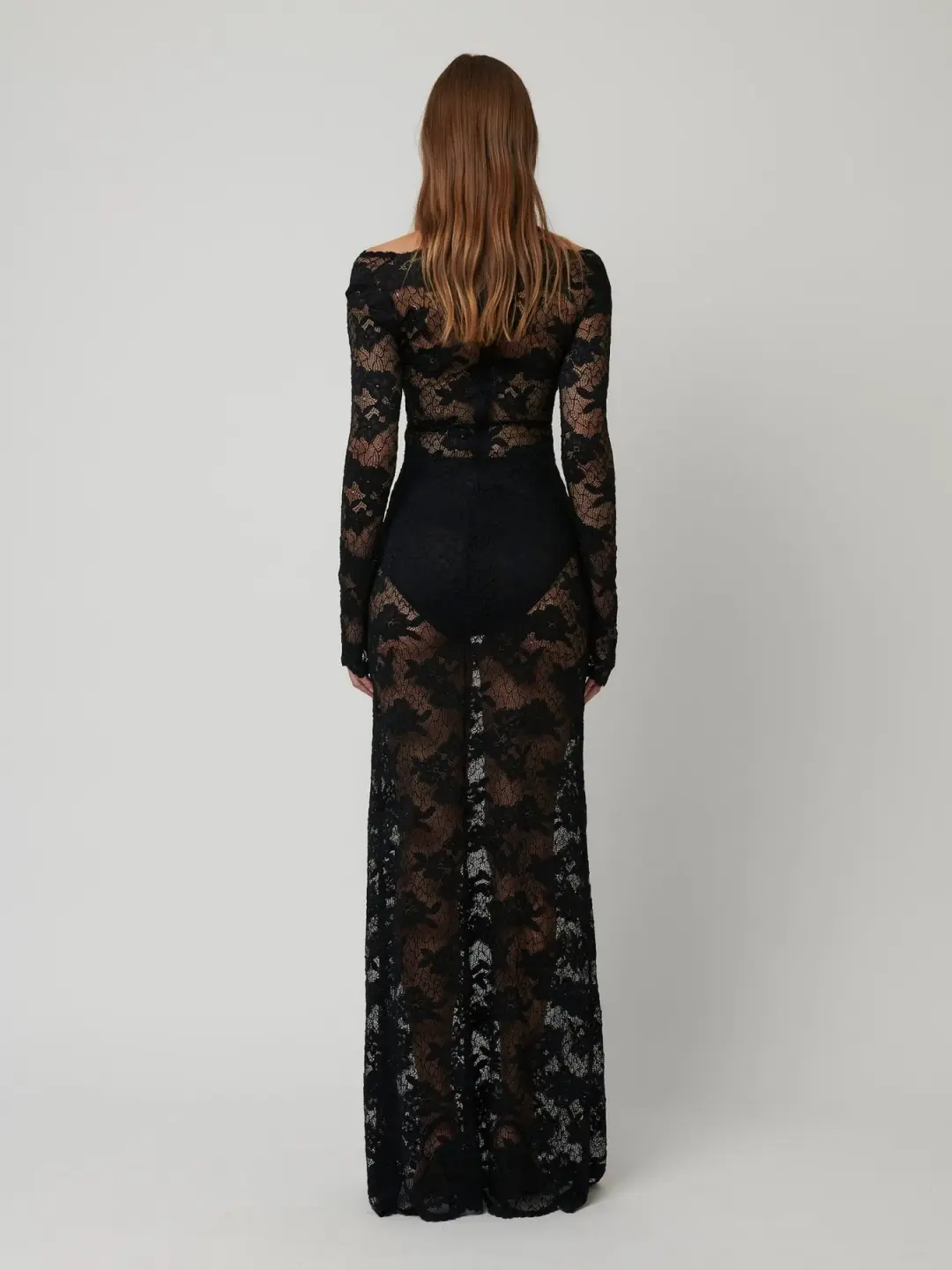 Effie Kats Milano Lace Gown Black Size XS / AU 6 for rent on The Volte - main image