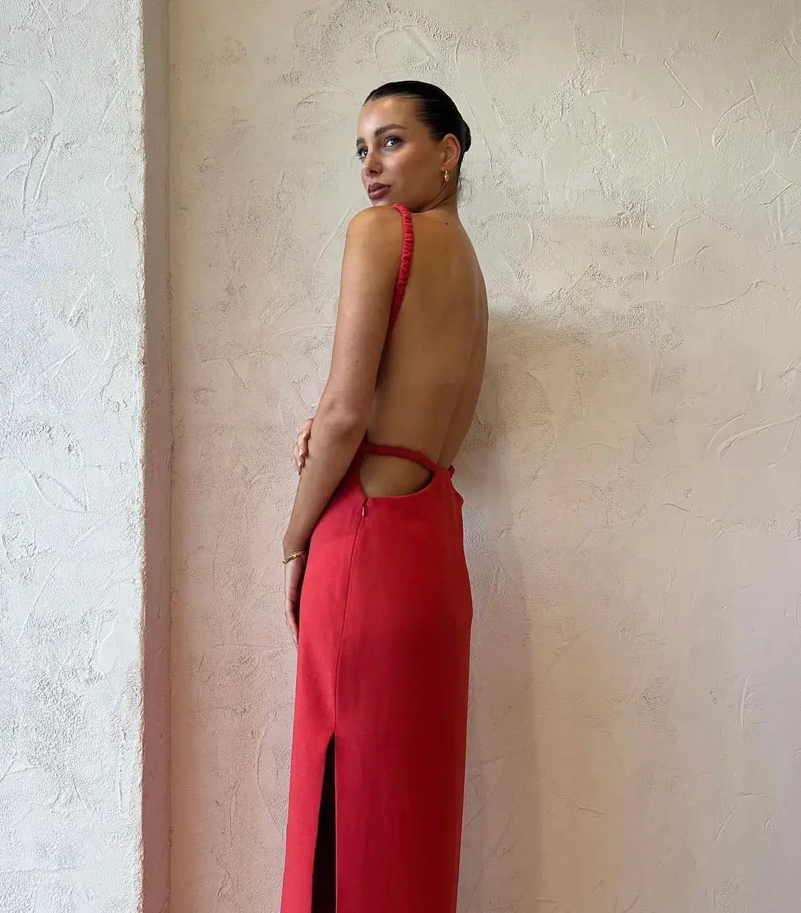 Sir the Label Spoerri Backless Gown Red Size 8 - Image 2
