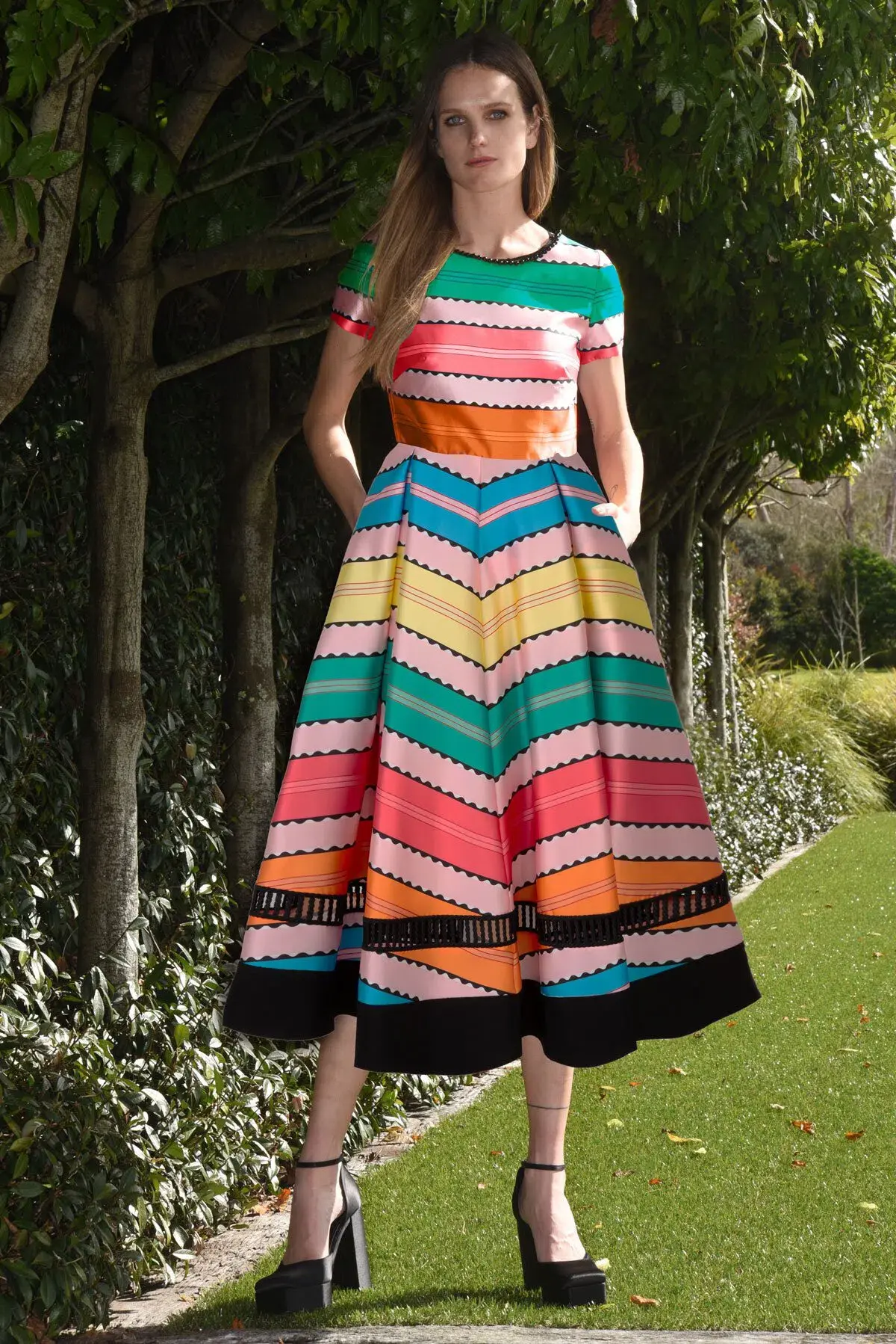 Trelise Cooper This Dress Is Mine Midi Dress Multi Size 12 - Image 1