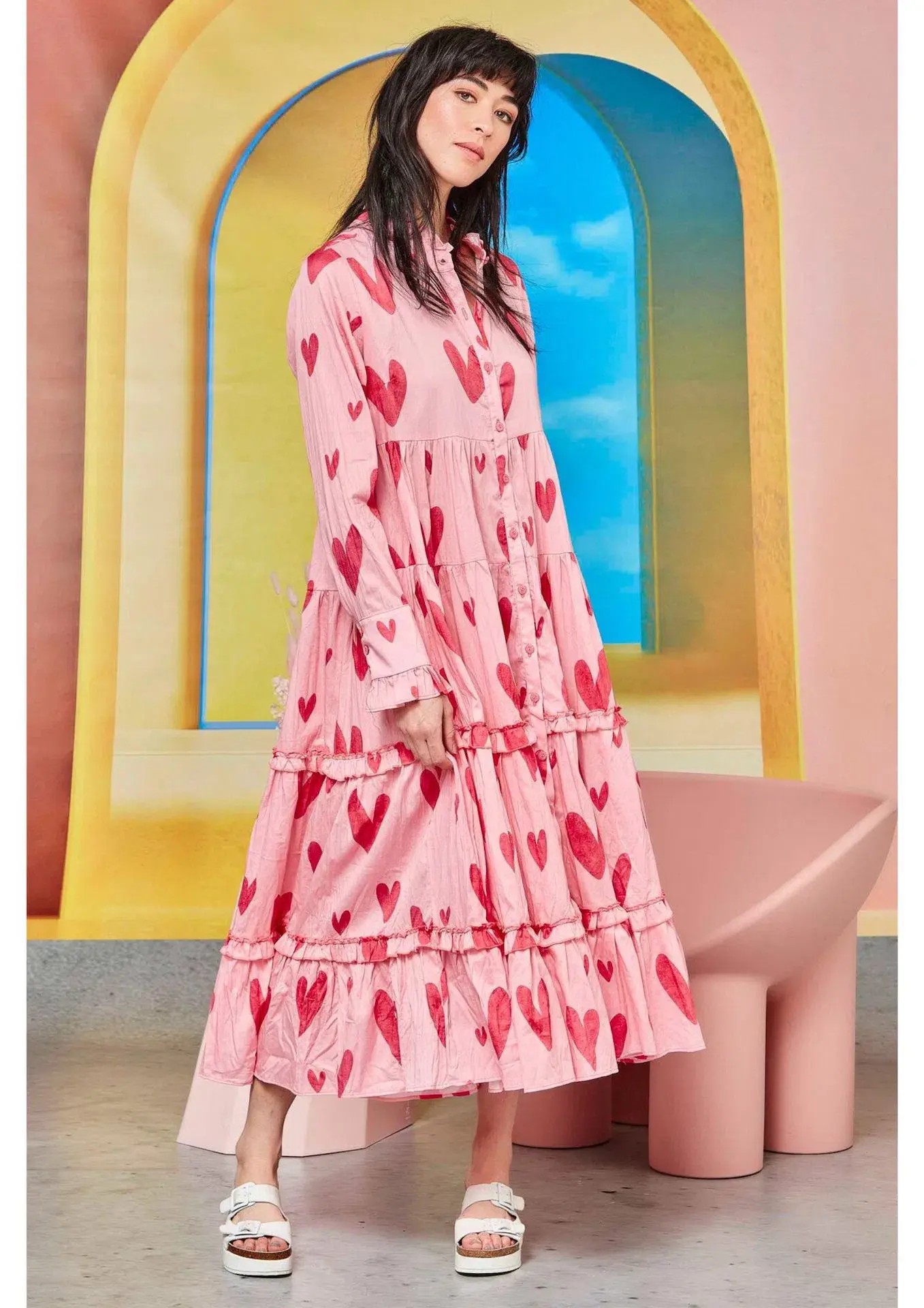 Coop by Trelise Cooper The Full Swoon Dress Heart Full Print Size S / AU 8 - Image 1