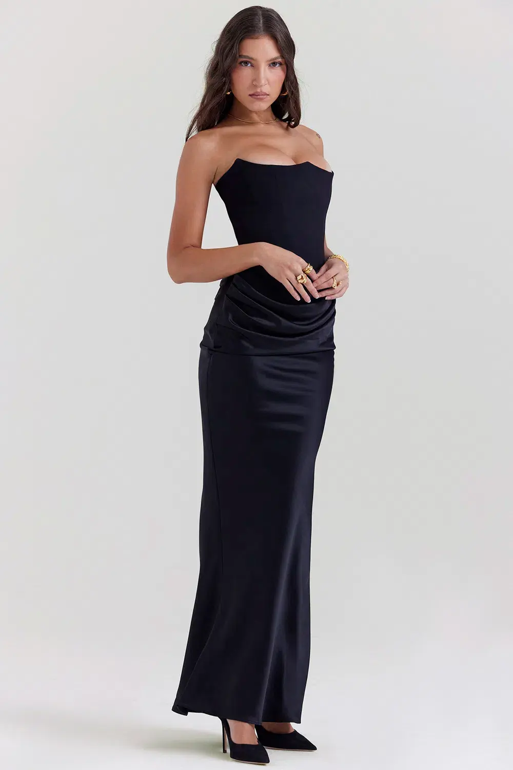 House of CB  Persephone Maxi Dress Black Size S/ Au 8 - Image 2