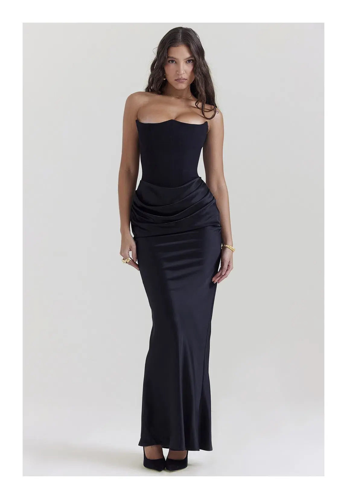 House of CB  Persephone Maxi Dress Black Size S/ Au 8 - Image 1